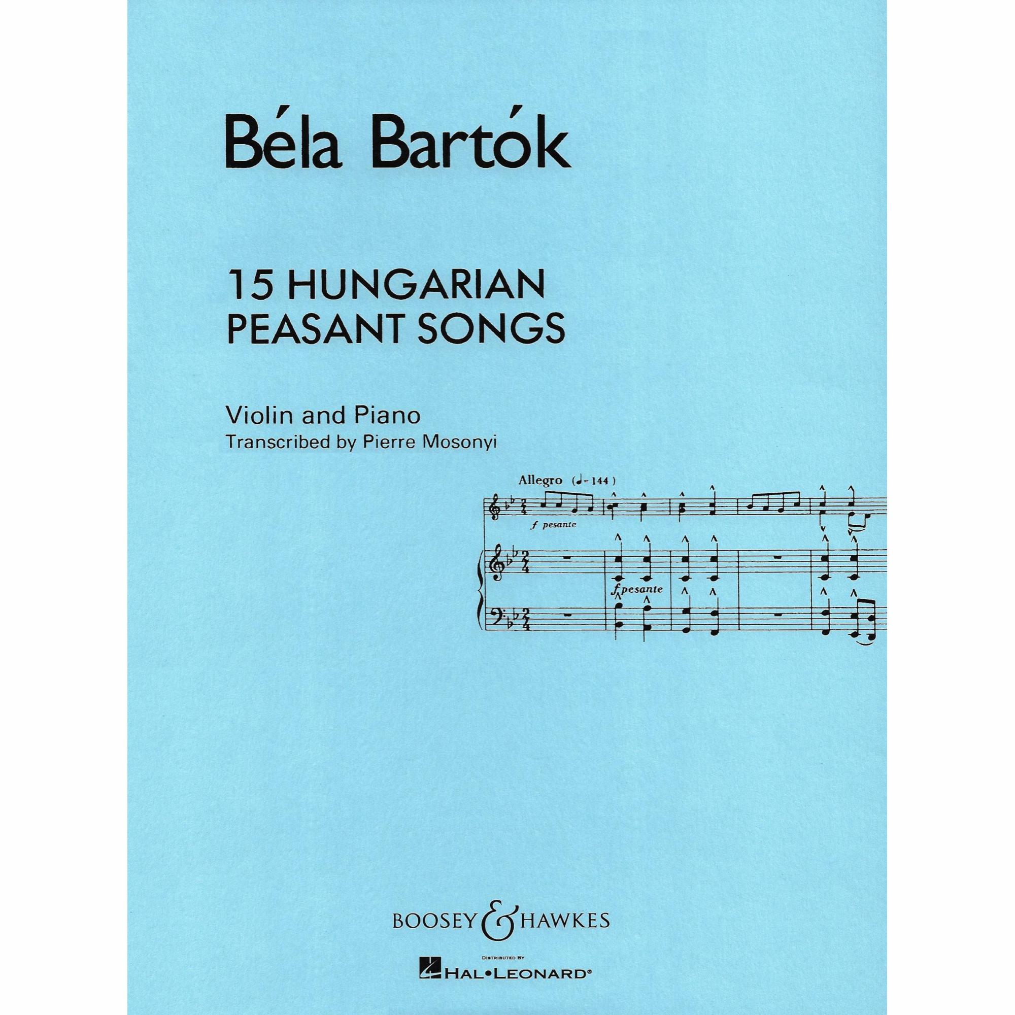 Bartok -- 15 Hungarian Peasant Songs for Violin and Piano
