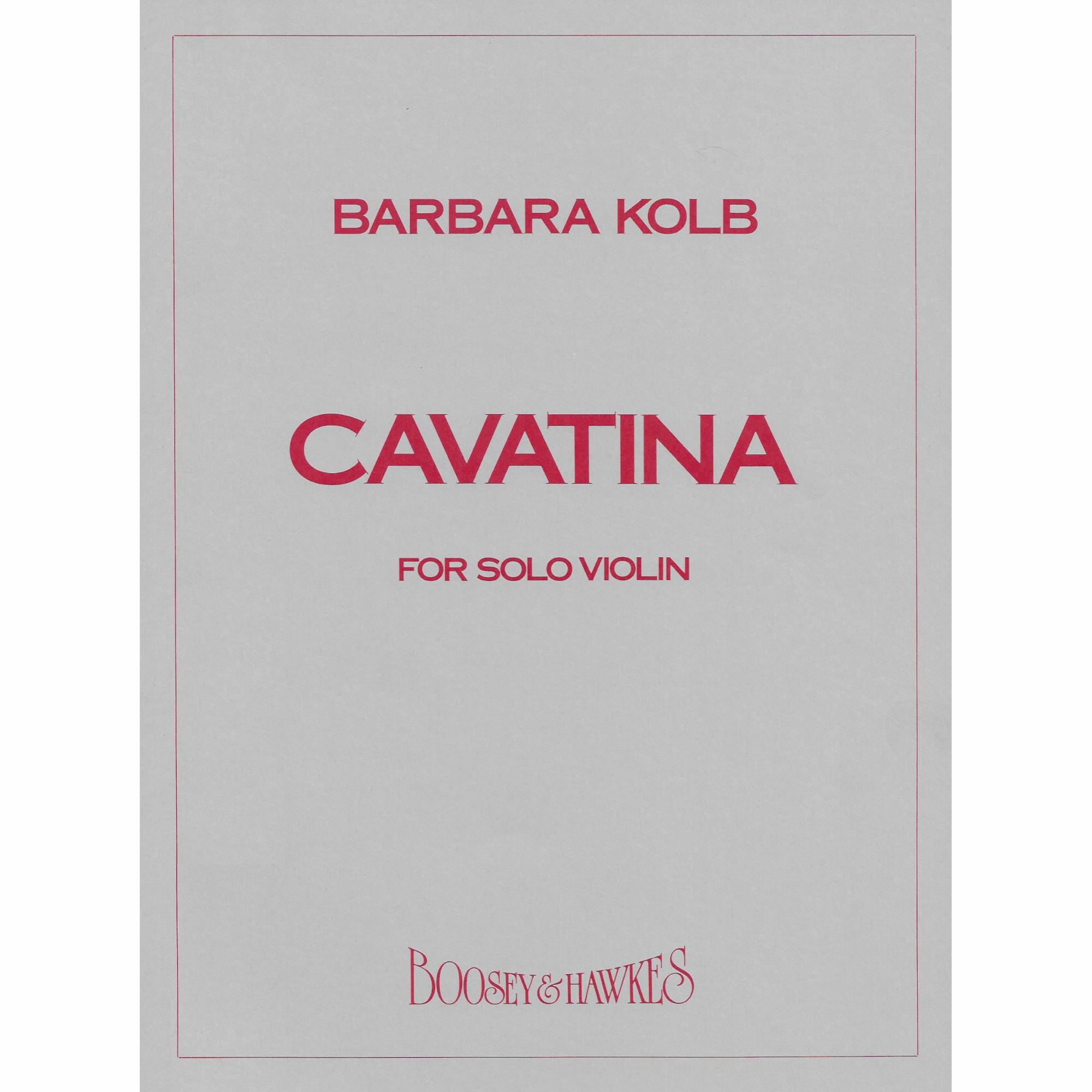 Kolb -- Cavatina for Solo Violin