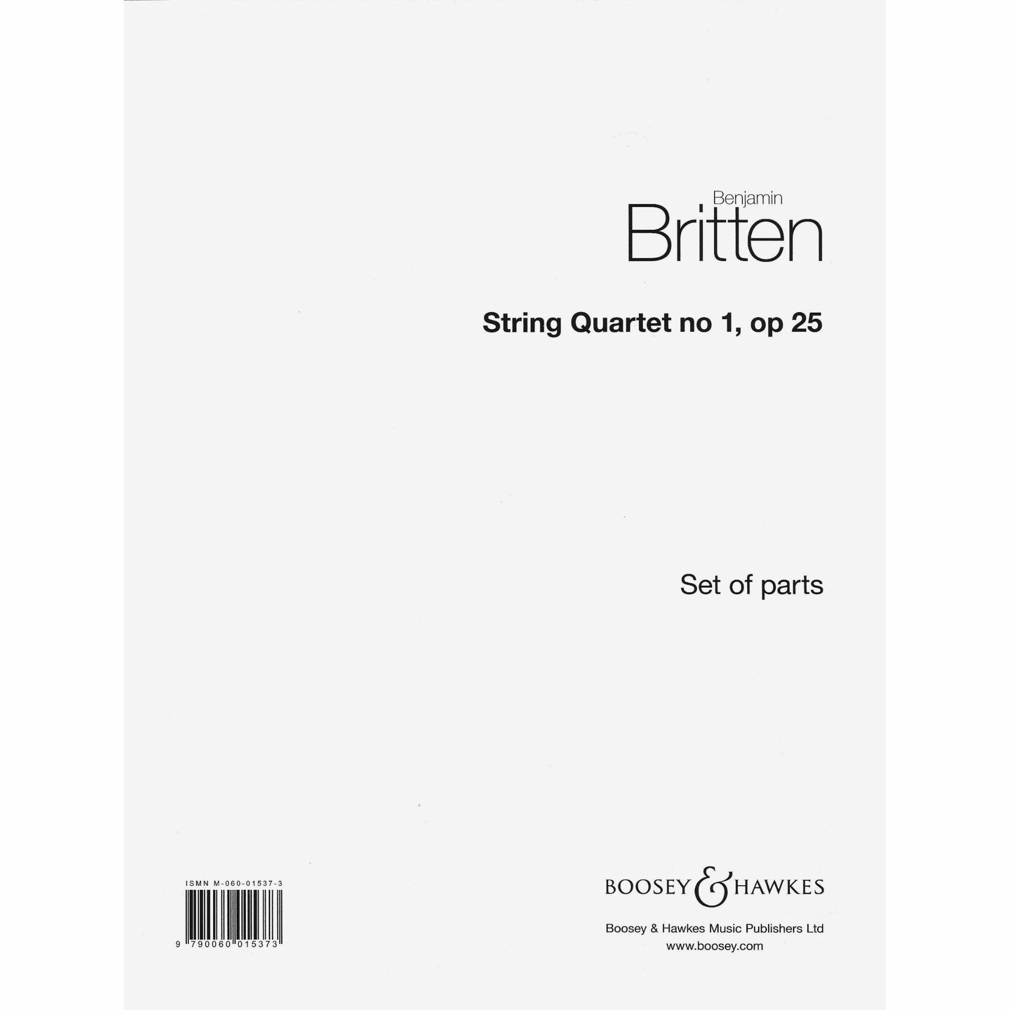 Britten -- String Quartet No. 1, Op. 25