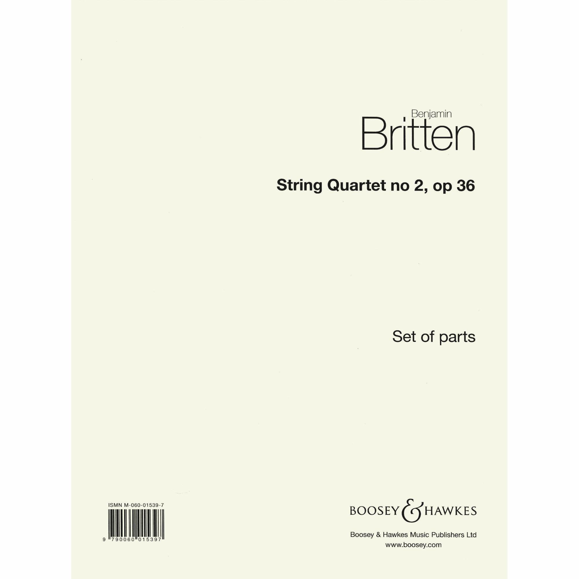 Britten -- String Quartet No. 2, Op. 36