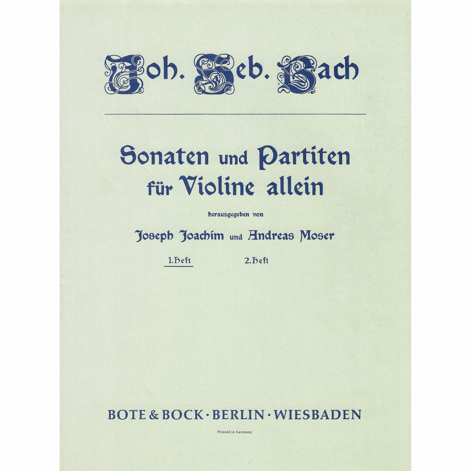 Bach -- Sonatas and Partitas for Solo Violin