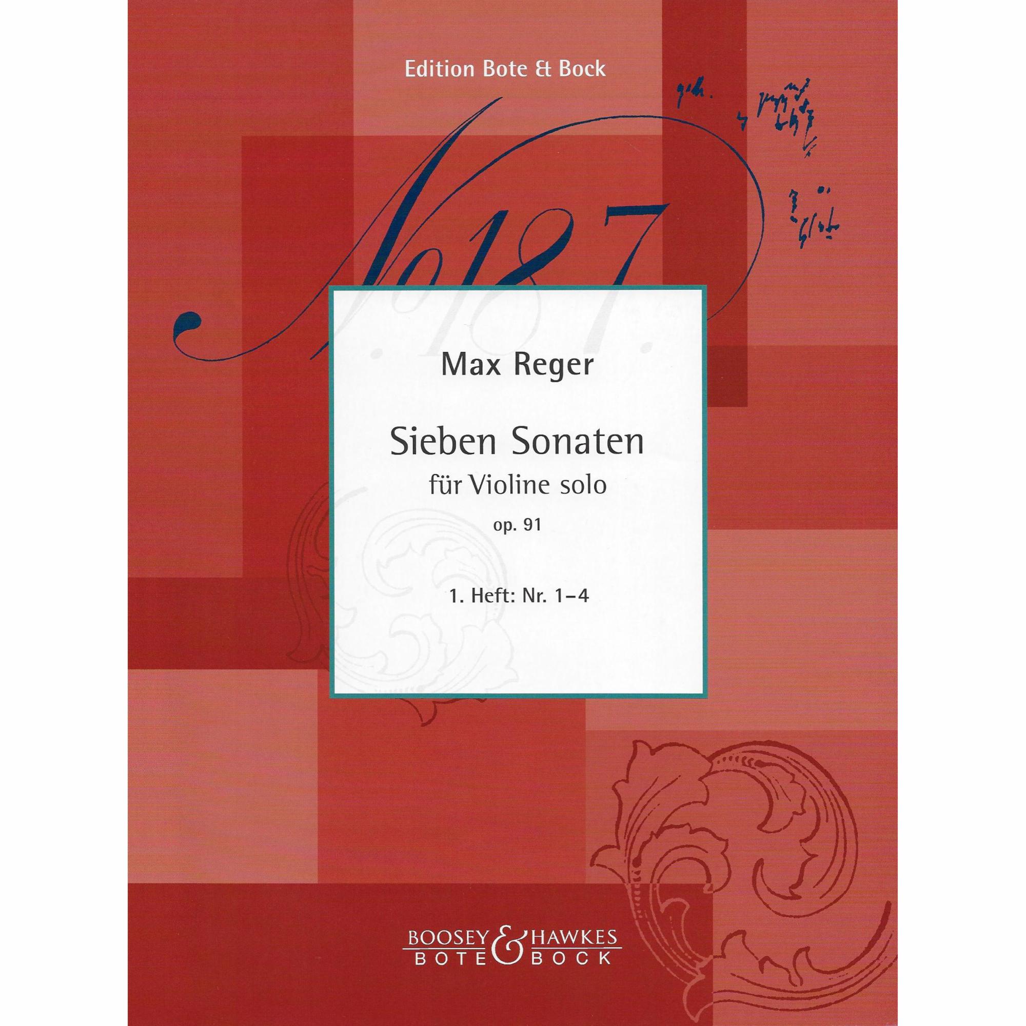 Reger -- Seven Sonatas, Op. 91, Volumes 1-2 for Solo Violin