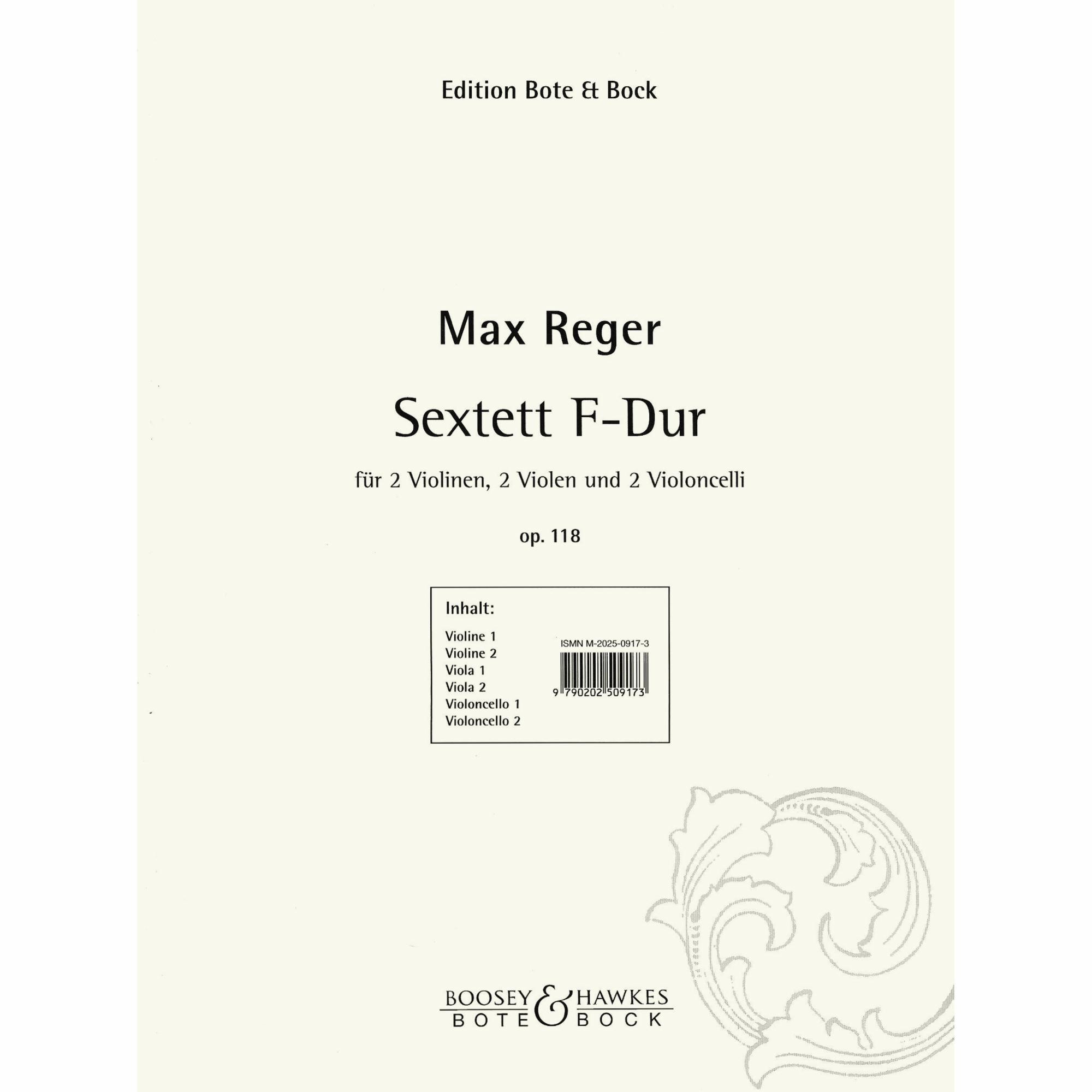 Reger -- String Sextet in F Major, Op. 118