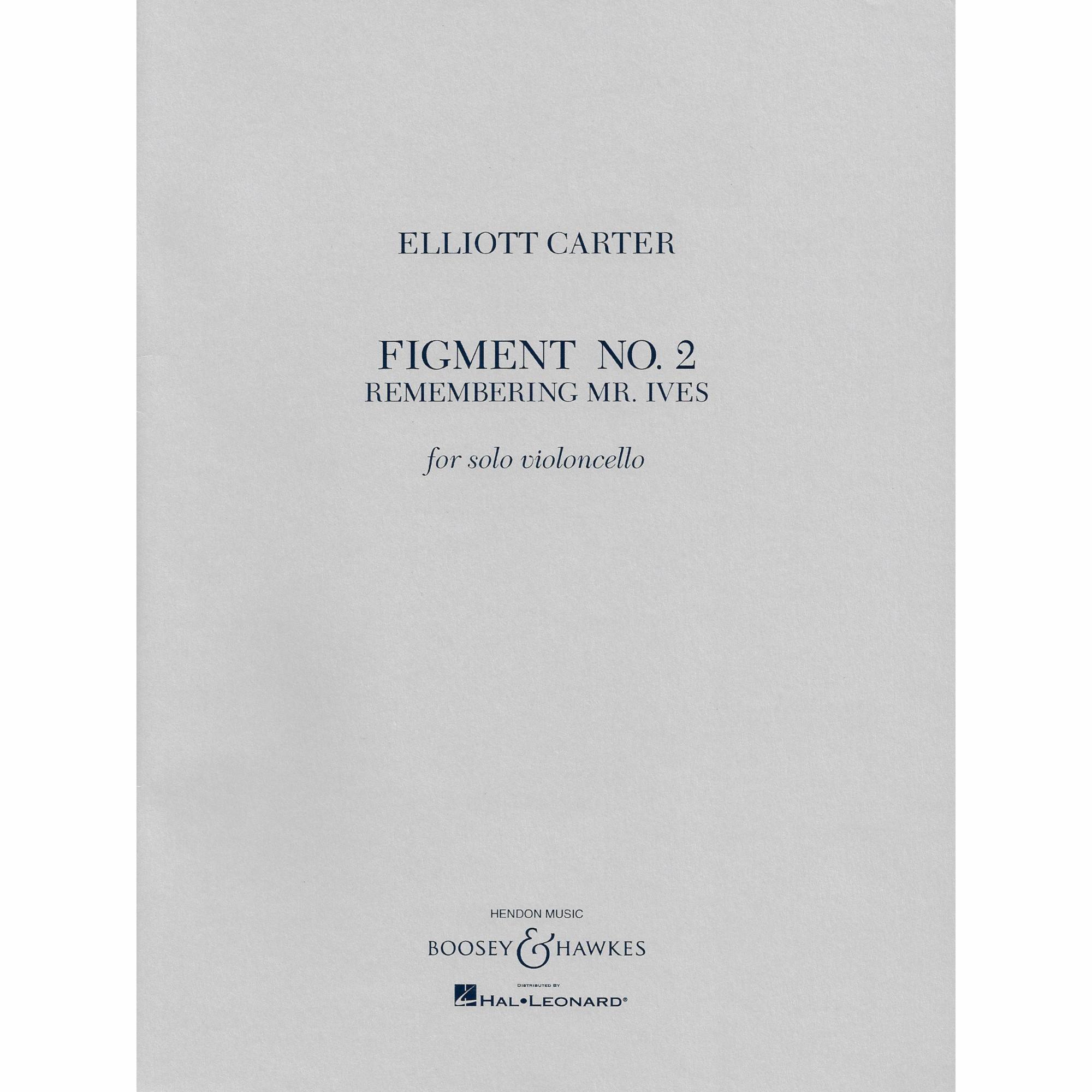 Carter -- Figment No. 2: Remembering Mr. Ives for Solo Cello