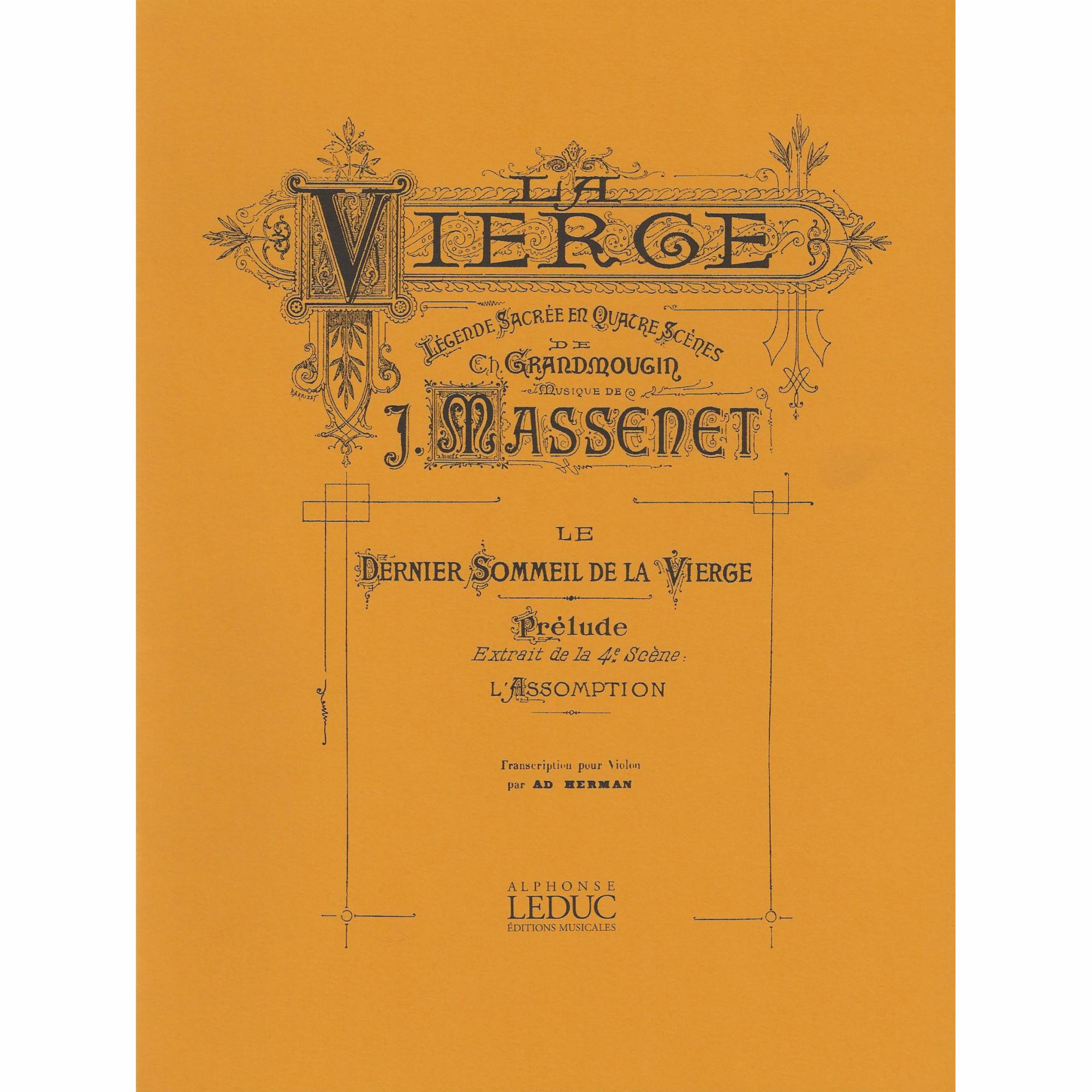 Massenet -- Le Dernier Sommeil de la Vierge for Violin and Piano
