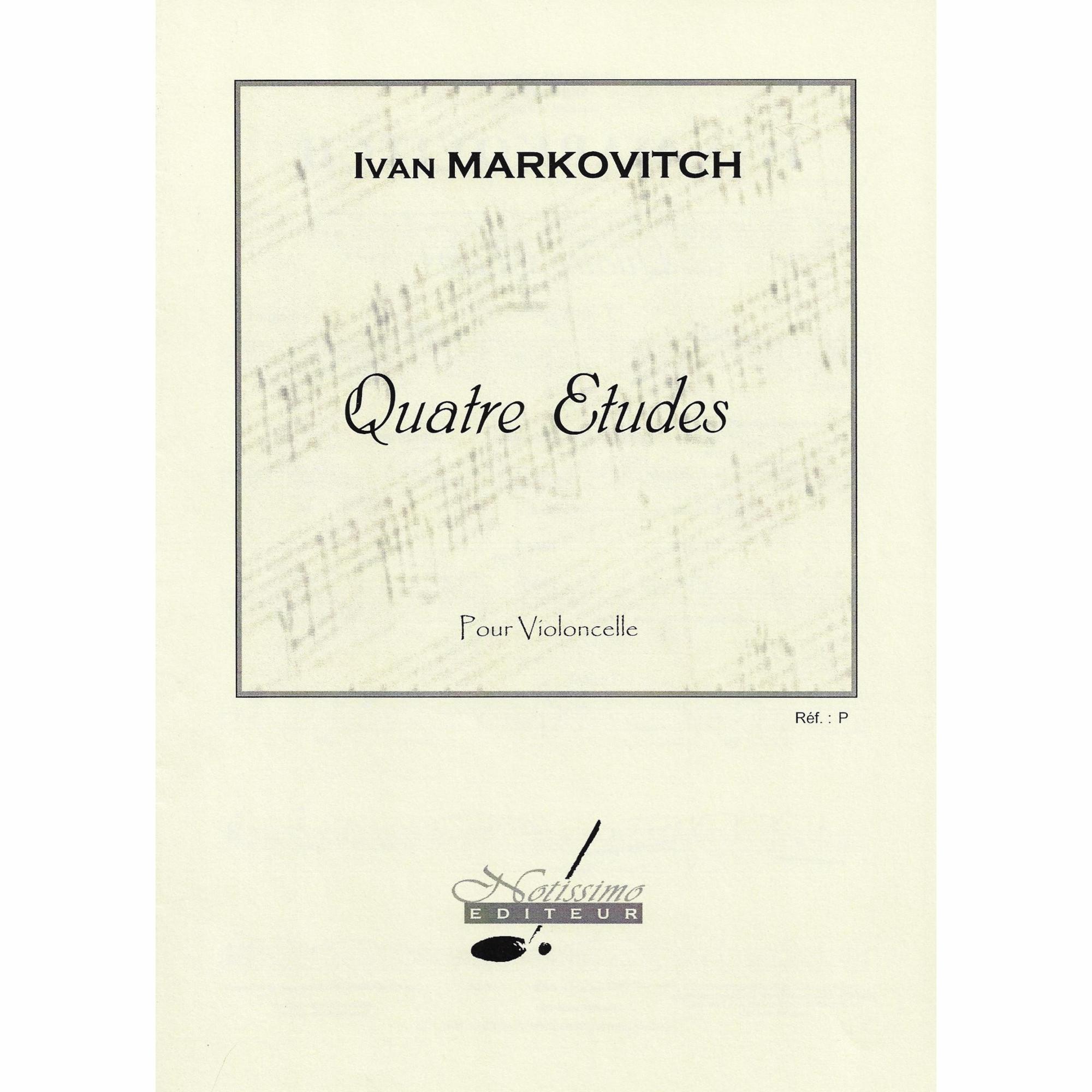 Markovitch -- Four Etudes for Cello