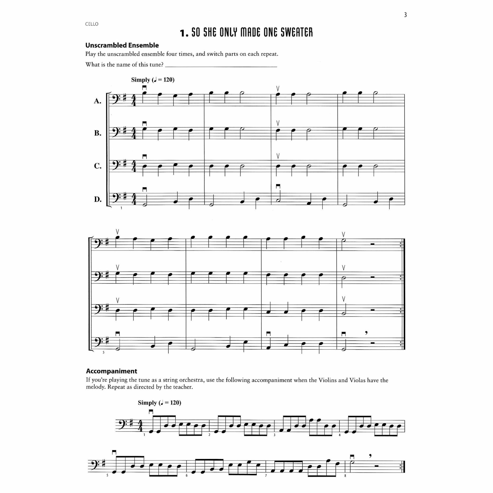 Sample: Cello/Bass (Pg. 3)