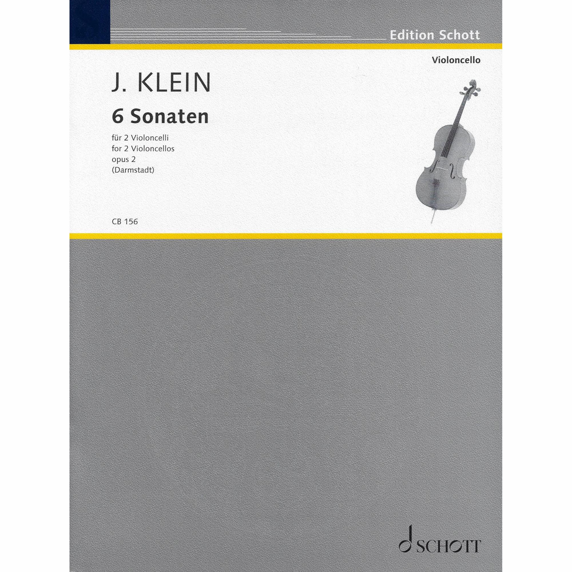 Klein -- 6 Sonatas, Op. 2 for Two Cellos