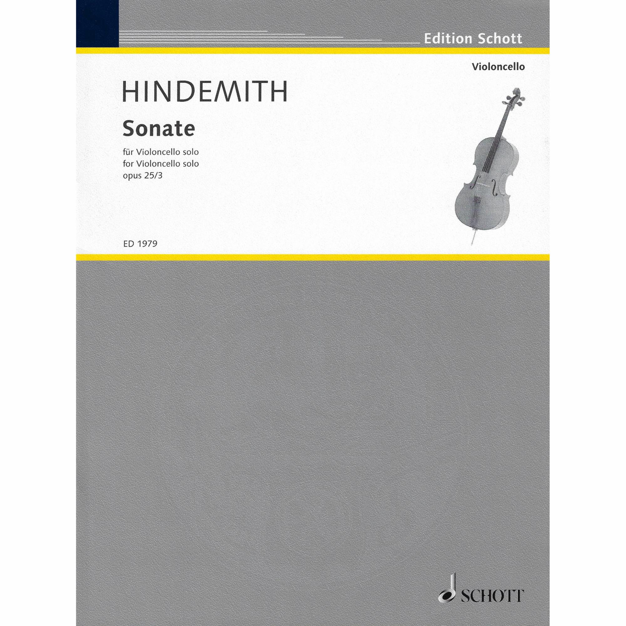 Hindemith -- Sonata, Op. 25/3 for Solo Cello