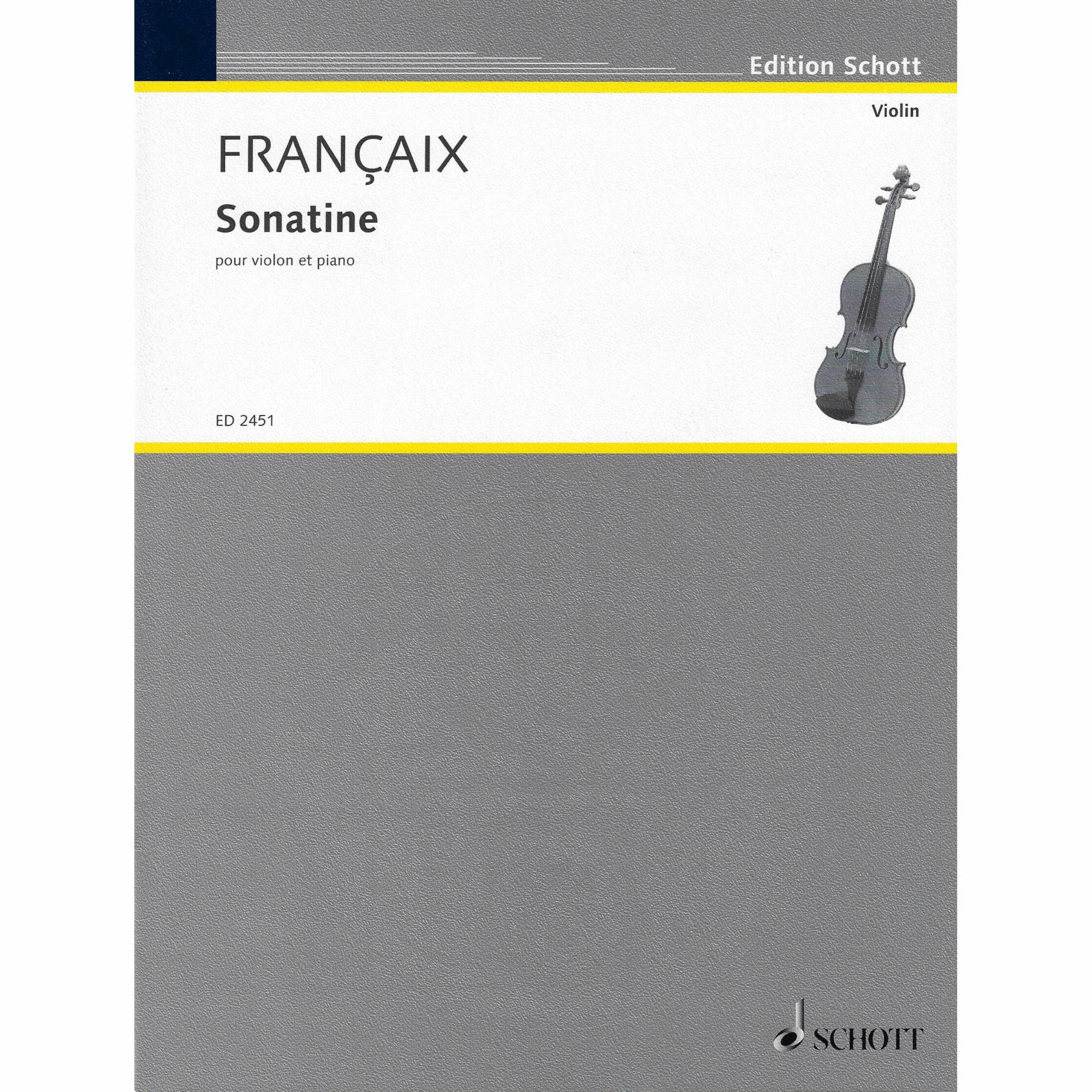 Francaix -- Sonatine for Violin and Piano