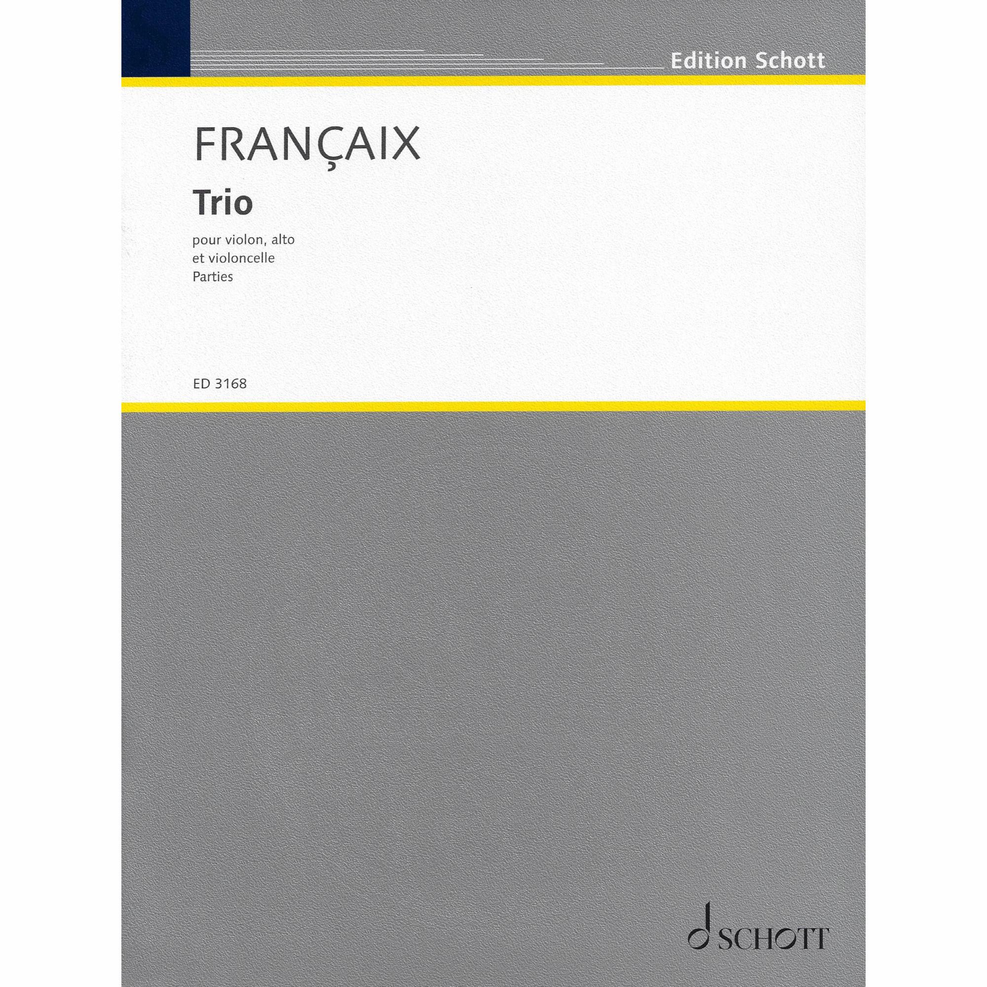Francaix -- Trio for Violin, Viola, and Cello
