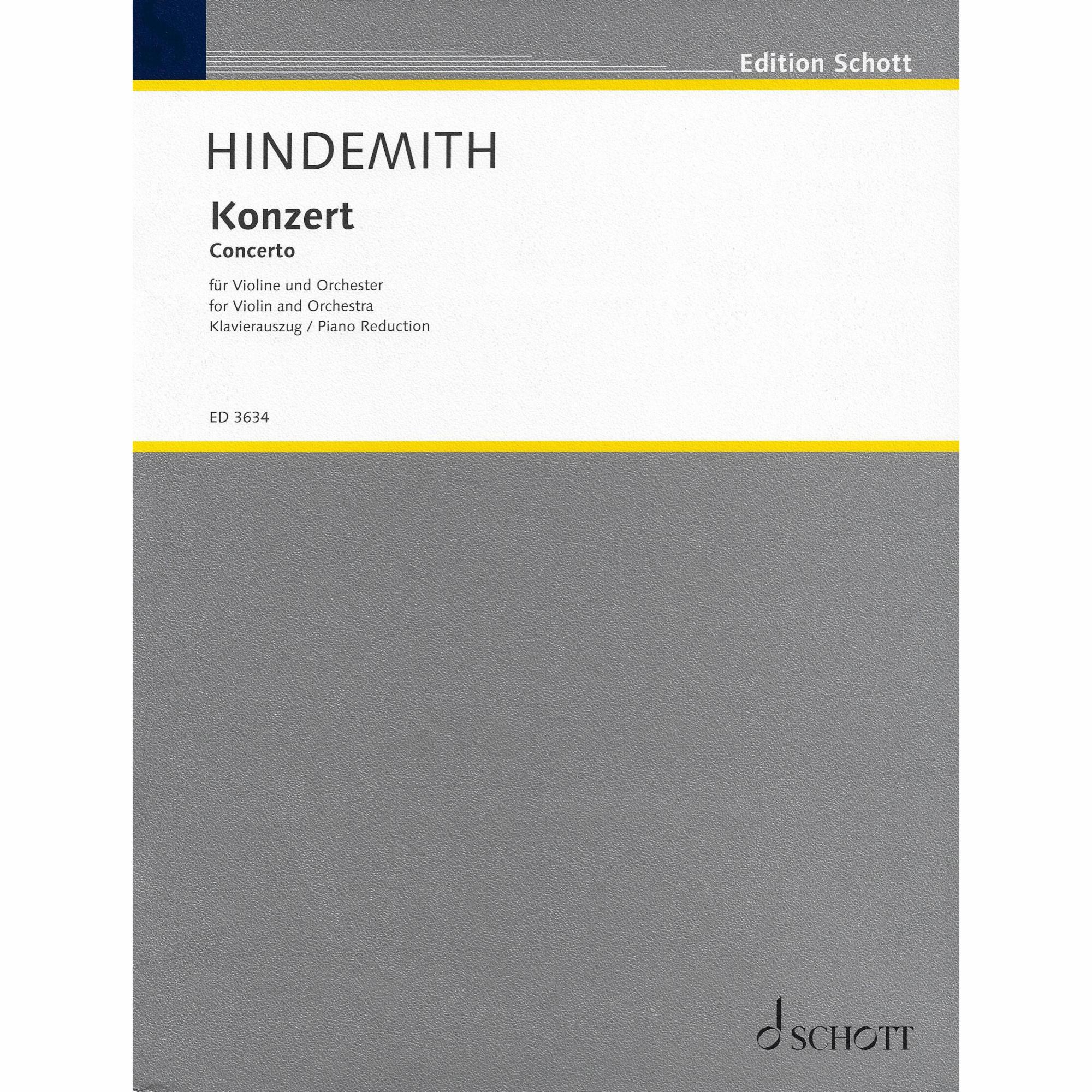 Hindemith -- Concerto for Violin and Piano