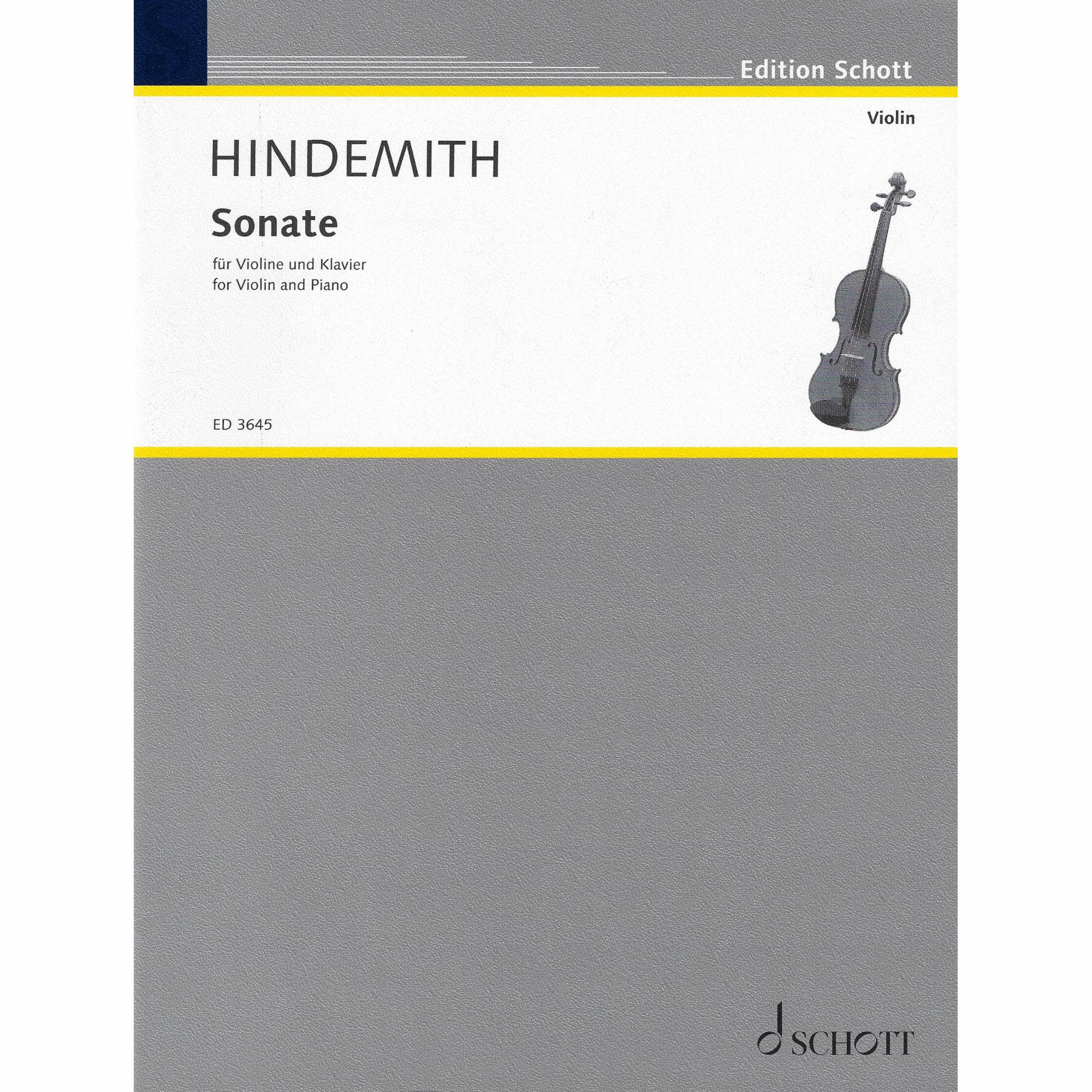 Hindemith -- Sonata (1939) for Violin and Piano