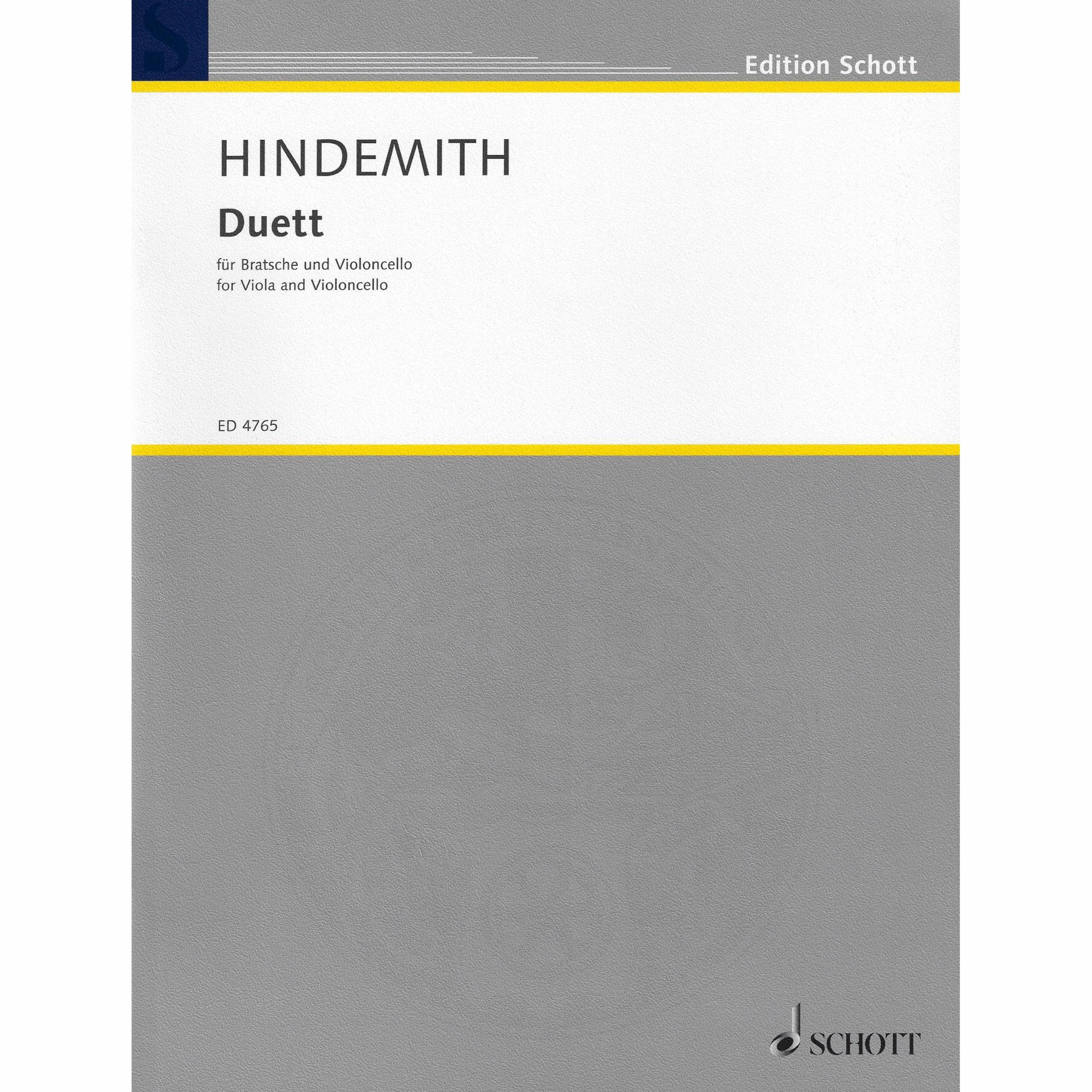 Hindemith -- Duet for Viola and Cello
