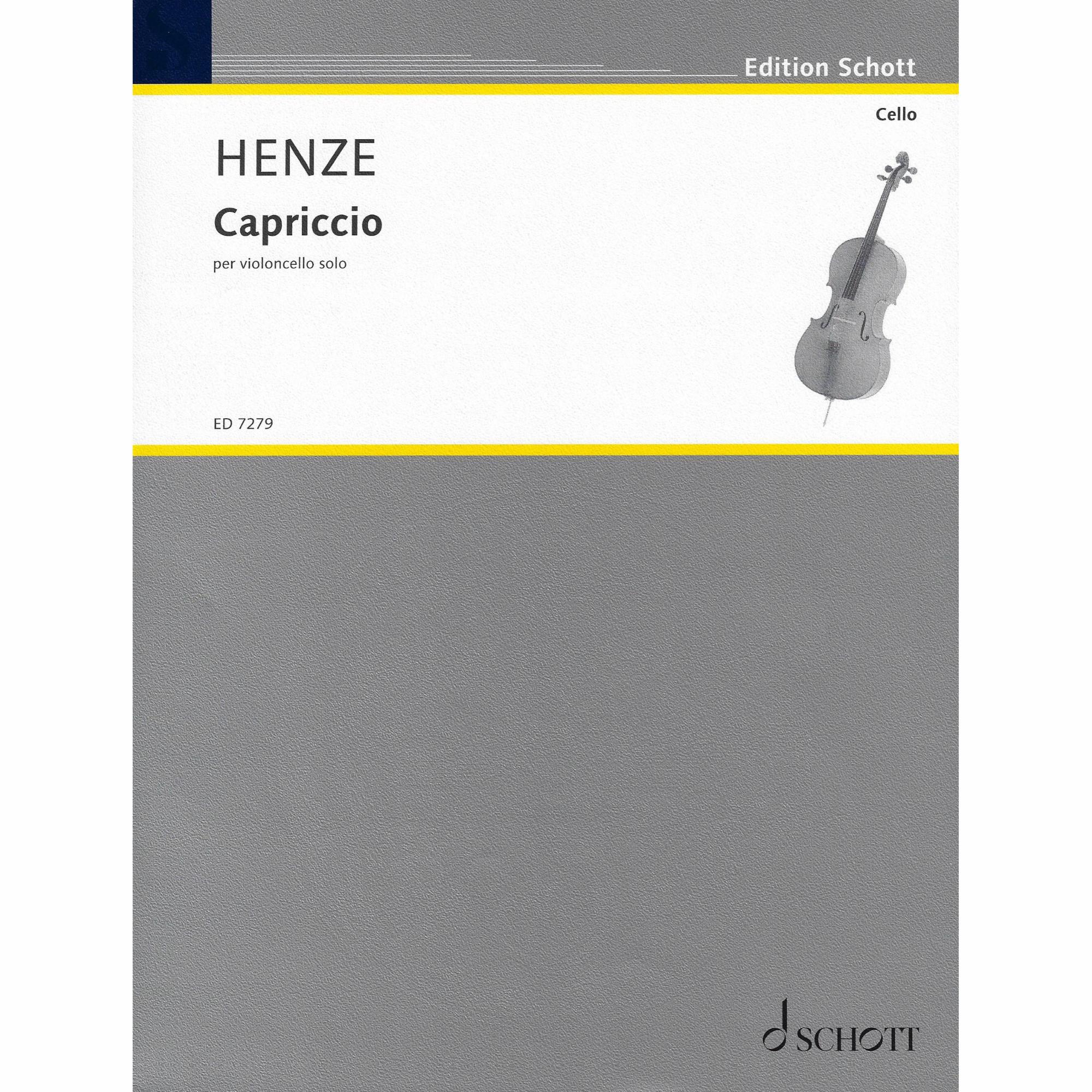 Henze -- Capriccio for Solo Cello