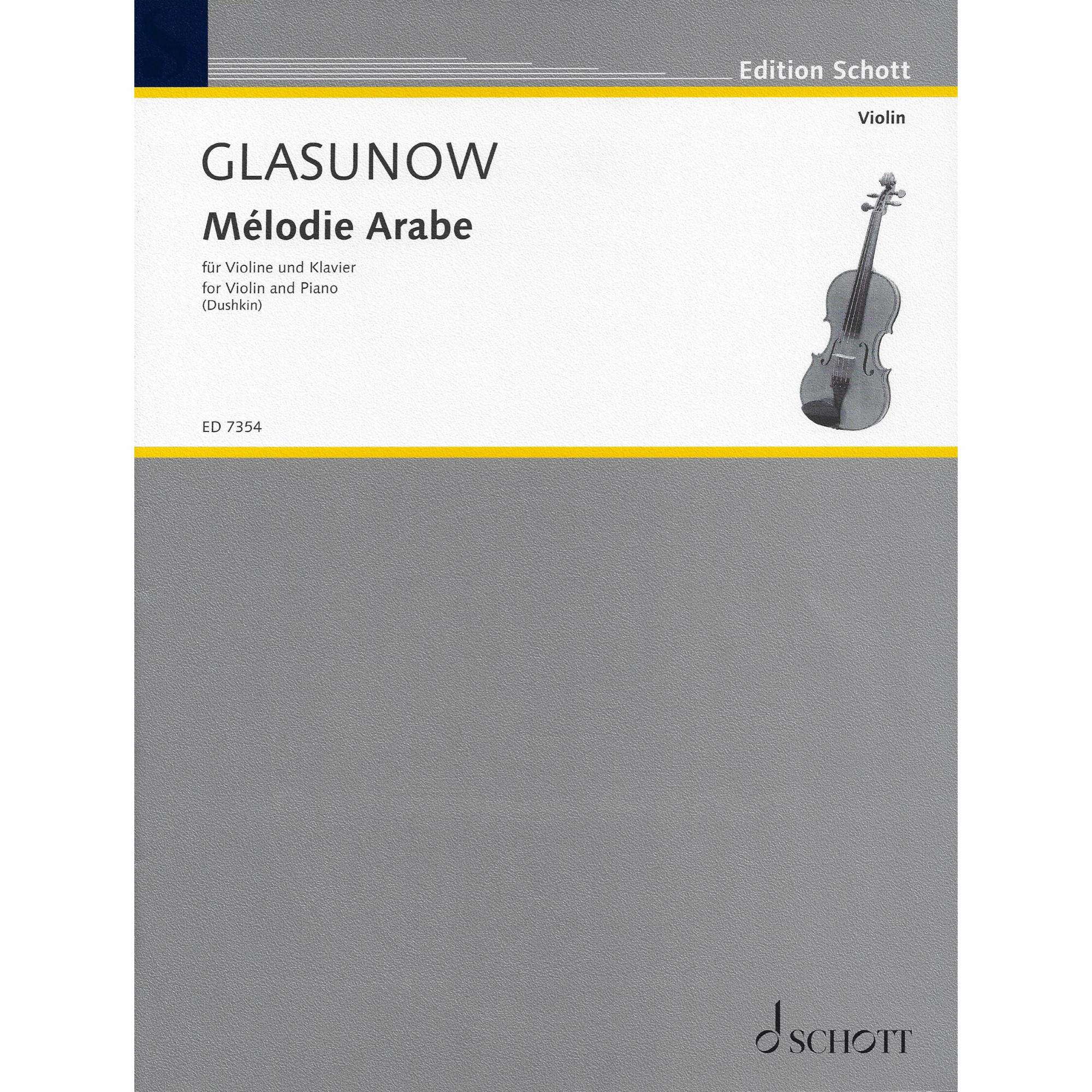 Glazunov -- Arab Melody for Violin and Piano