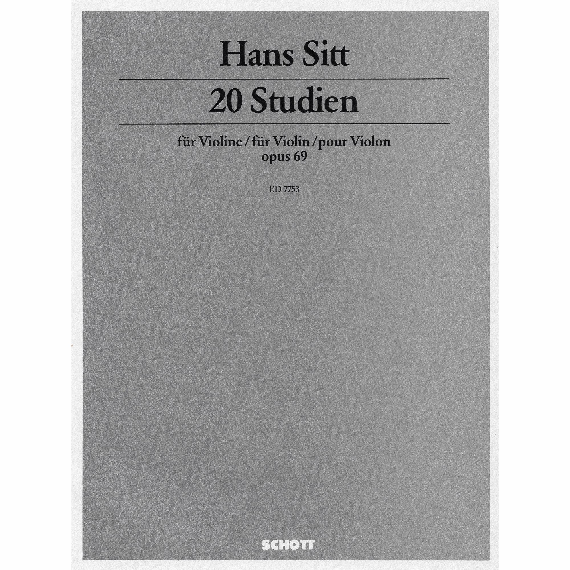 Sitt -- 20 Studies, Op. 69 for Violin