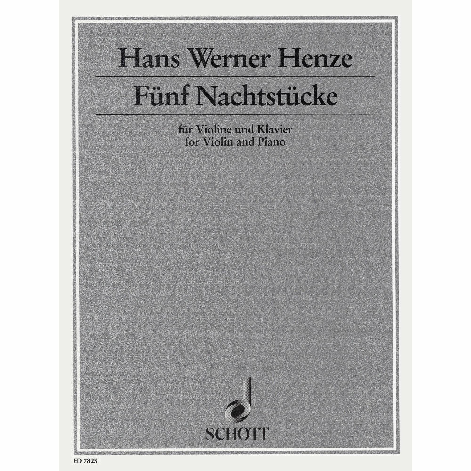 Henze -- Funf Nachtstucke for Violin and Piano