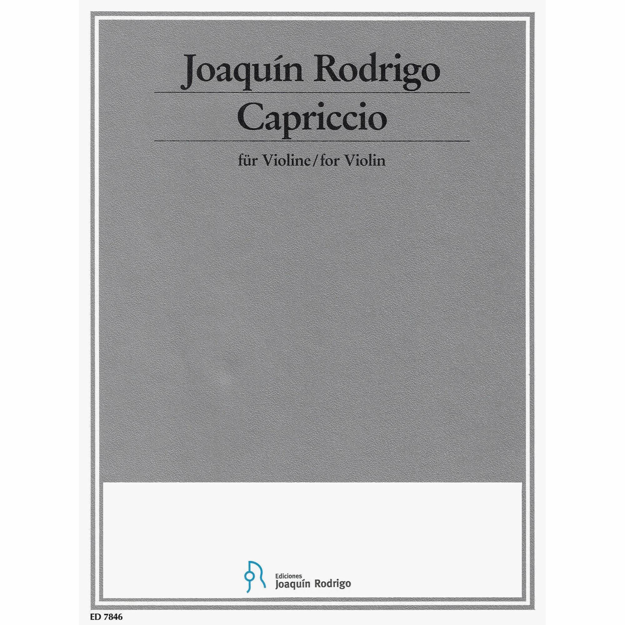 Rodrigo -- Capriccio for Solo Violin