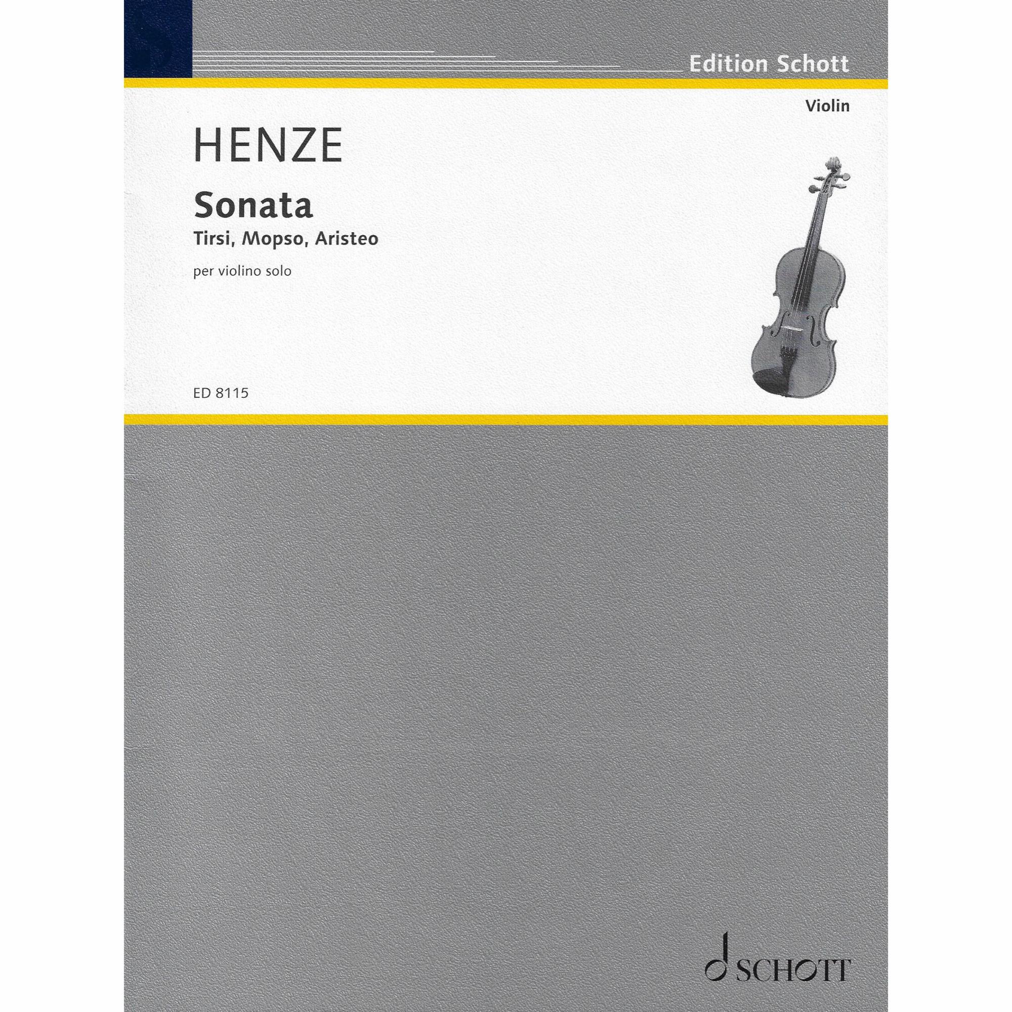 Henze -- Sonata for Solo Violin