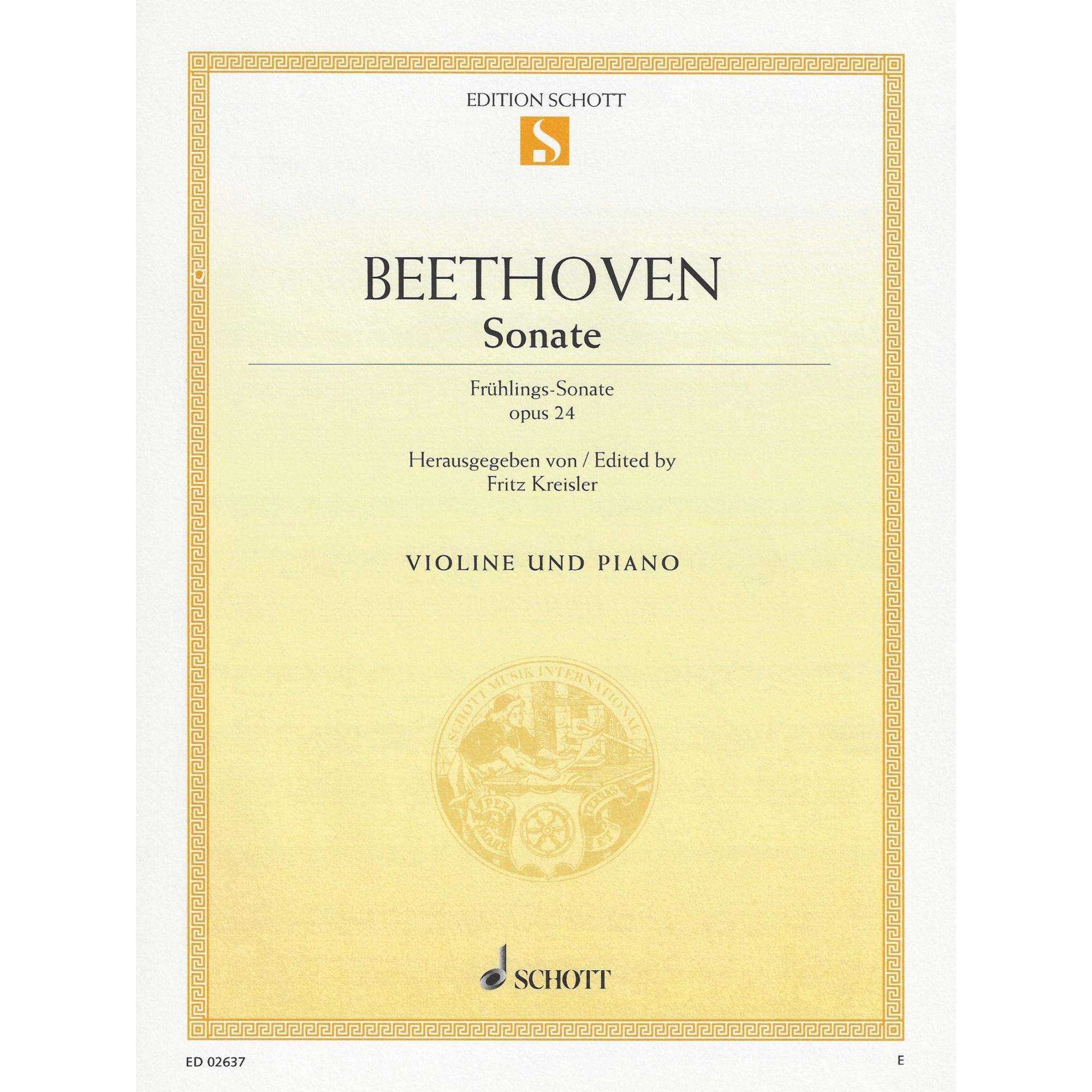 Beethoven -- Sonata, Op. 24 (Spring Sonata) for Violin and Piano