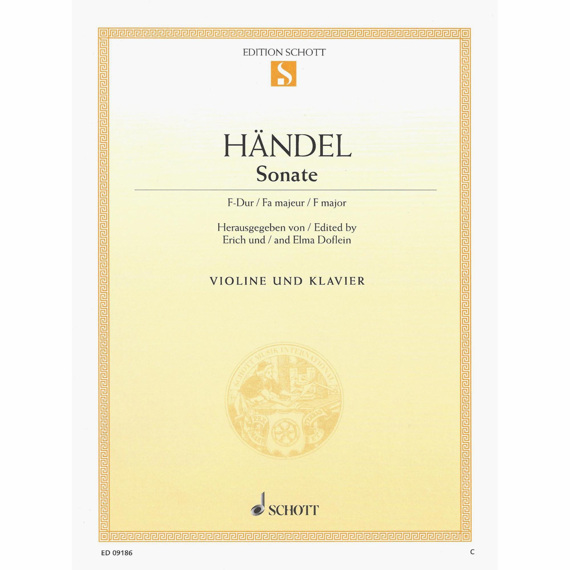 Handel -- Sonata in F Major for Violin and Piano