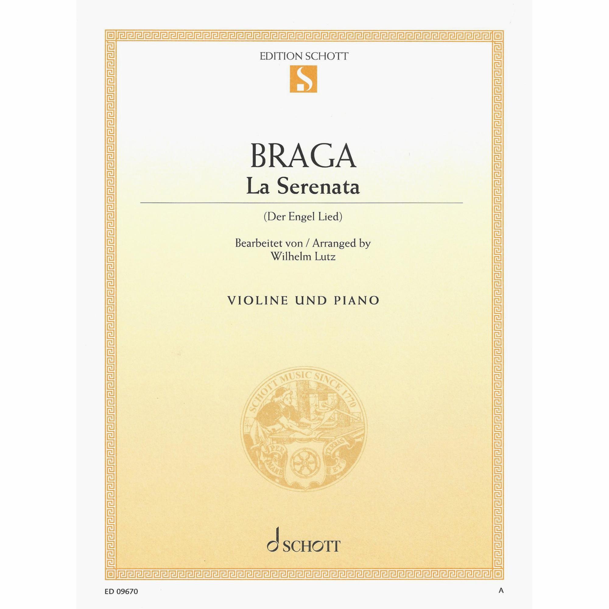 Braga -- La Serenata (Der Engel Lied) for Violin and Piano