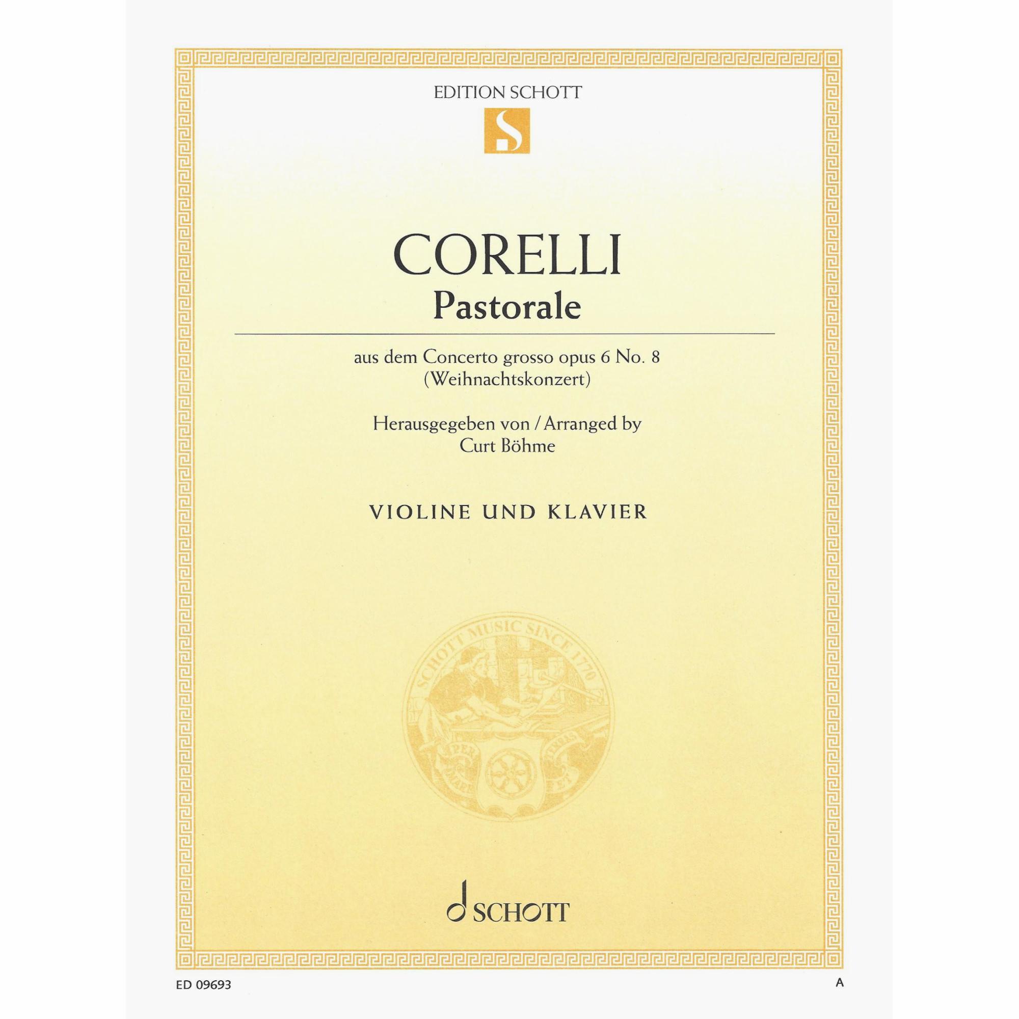 Corelli -- Pastorale, from Christmas Concerto for Violin and Piano