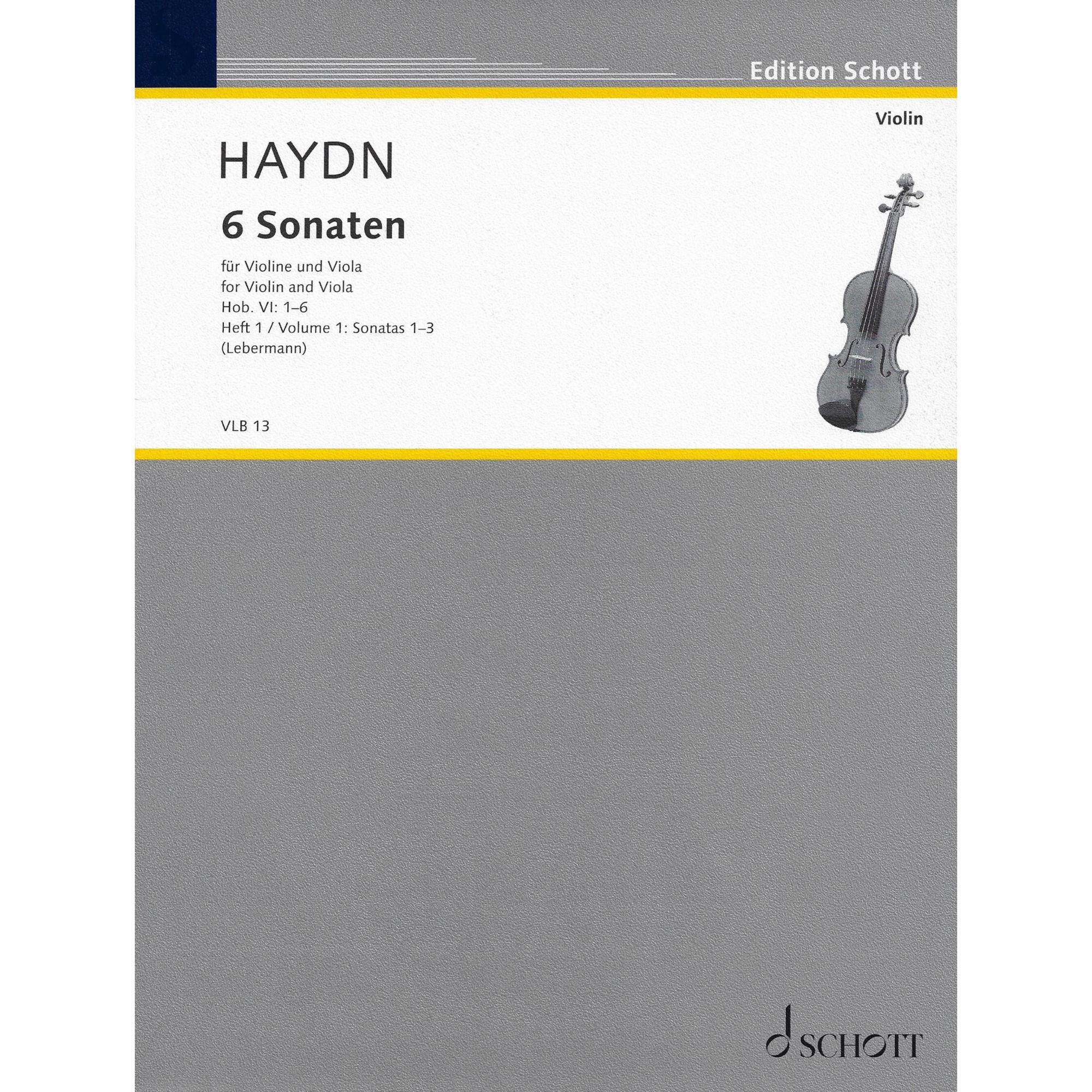 Haydn -- 6 Sonatas, Hob. VI: 1-6 for Violin and Viola