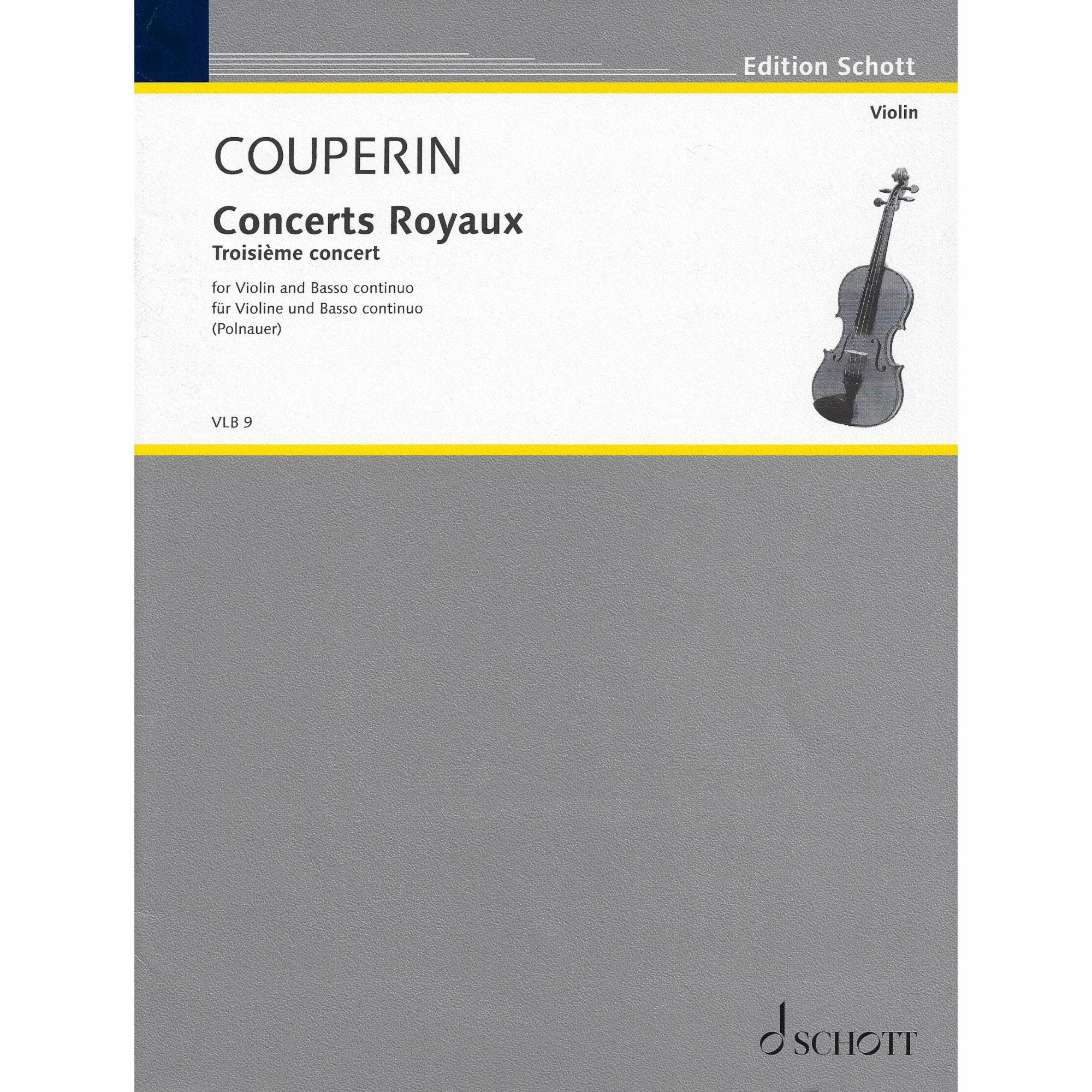 Couperin -- Concerts Royaux: Troisieme concert for Violin and Basso Continuo