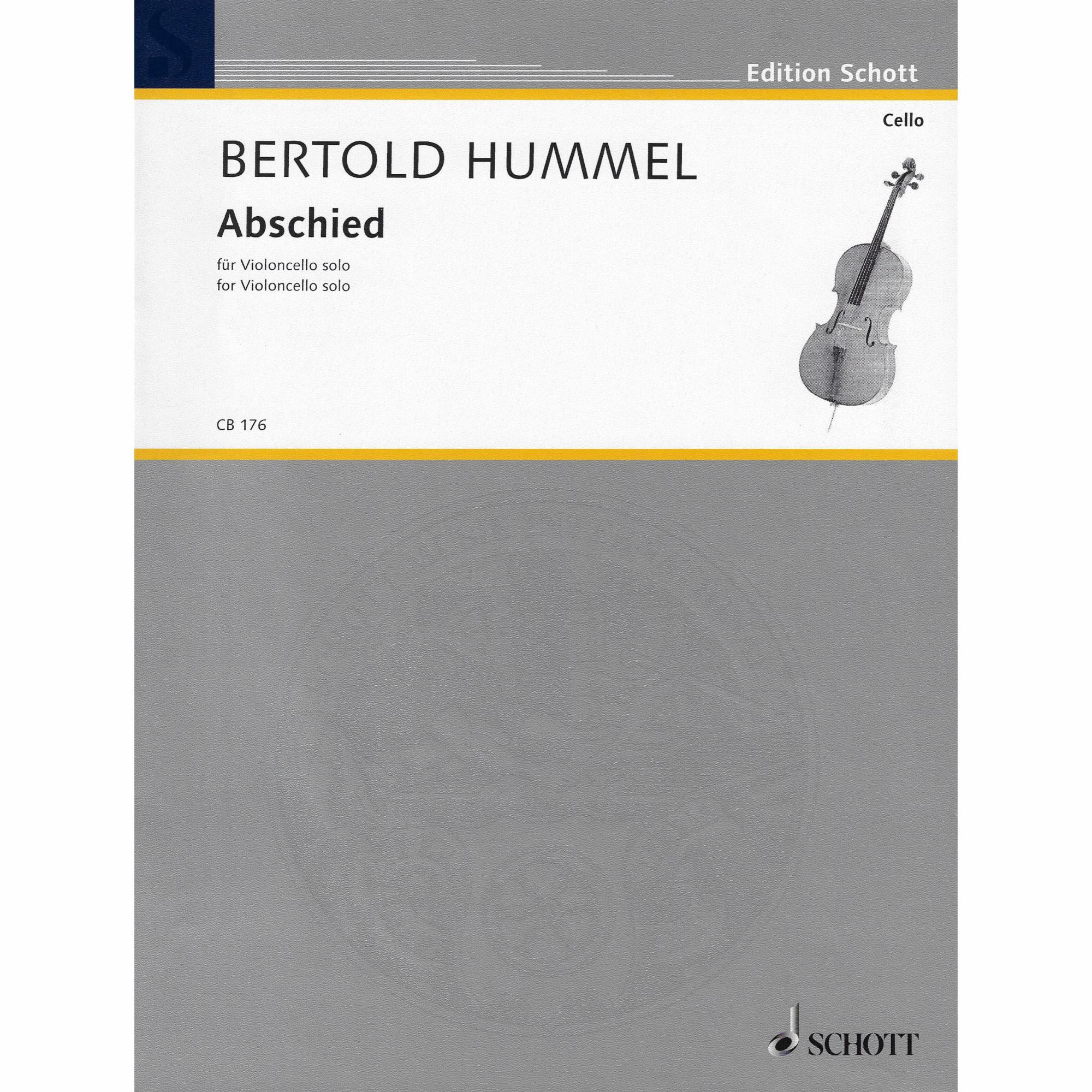 Hummel -- Abschied for Solo Cello