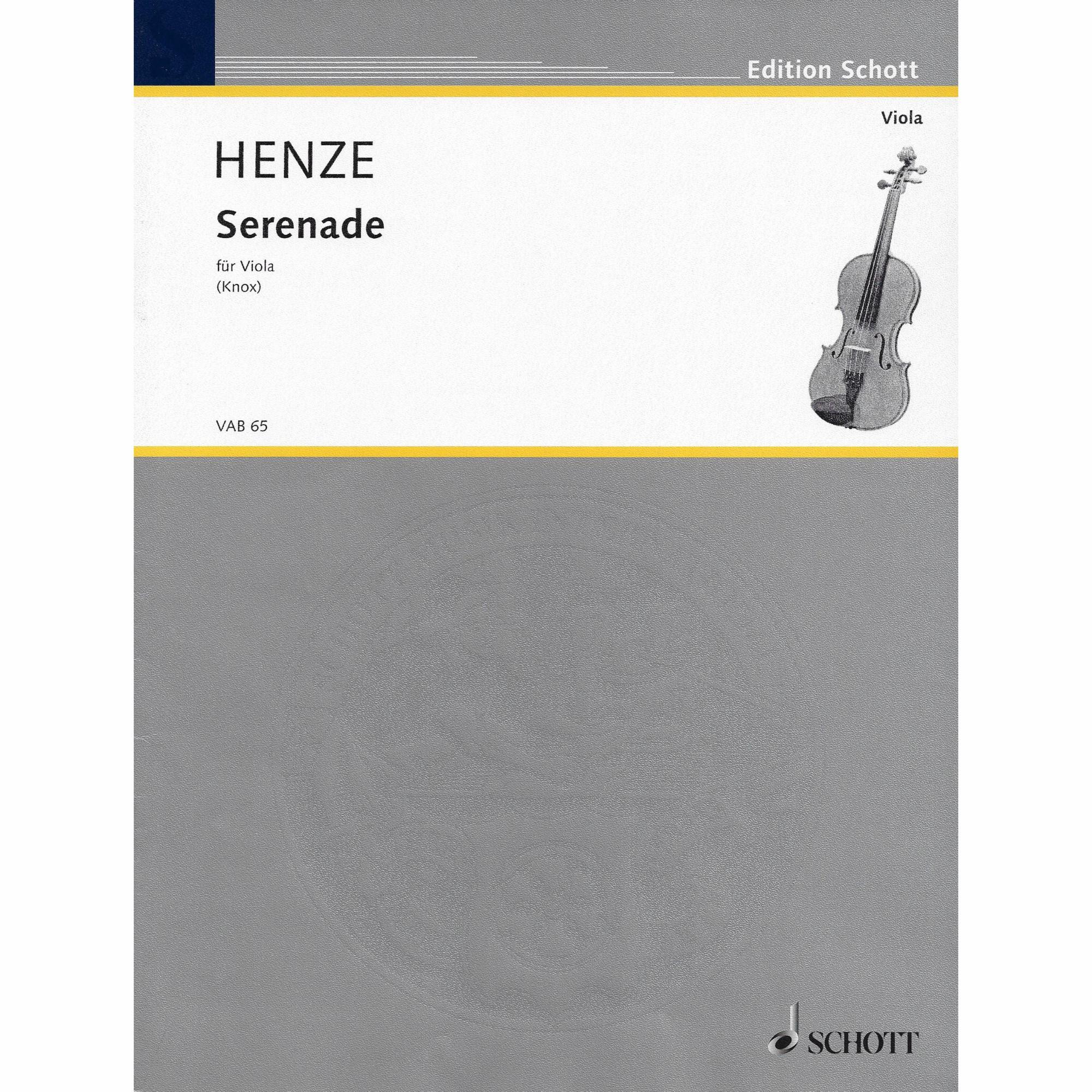 Henze -- Serenade for Solo Viola