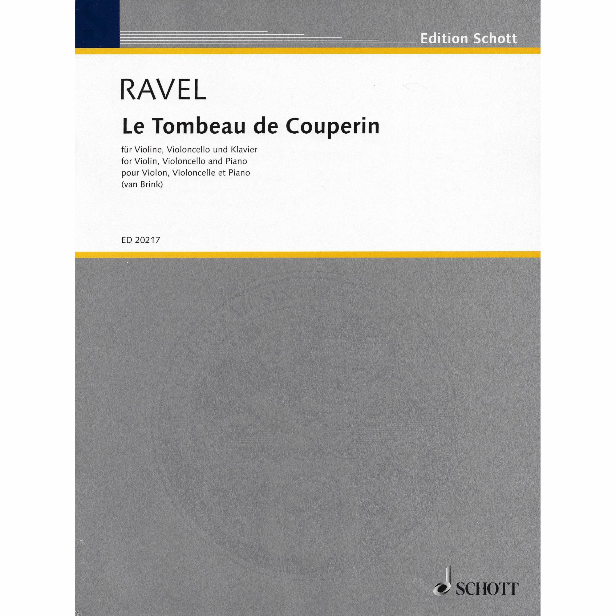 Ravel -- Le Tombeau de Couperin for Piano Trio