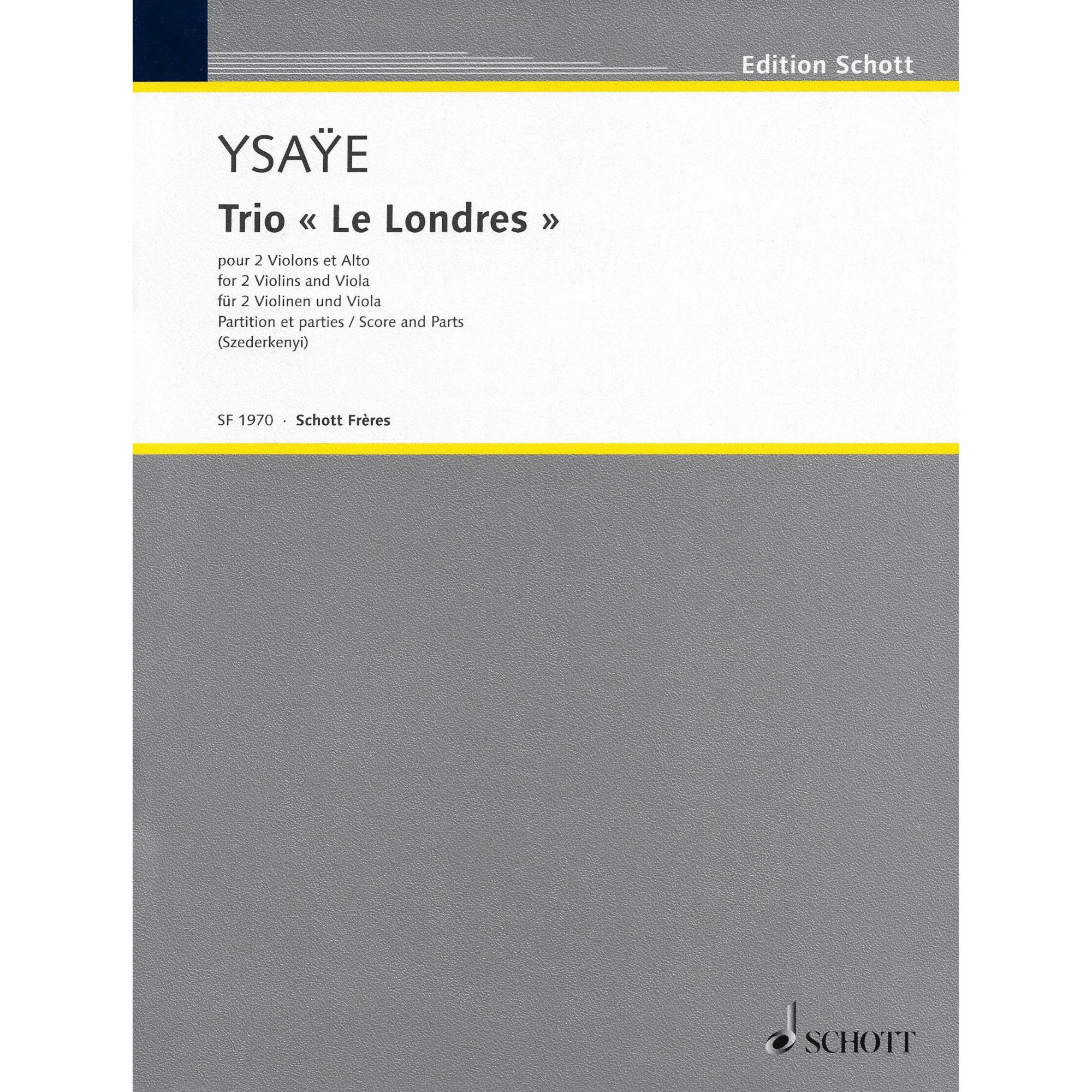 Ysaye -- Trio (Le Londres) for Two Violins and Viola