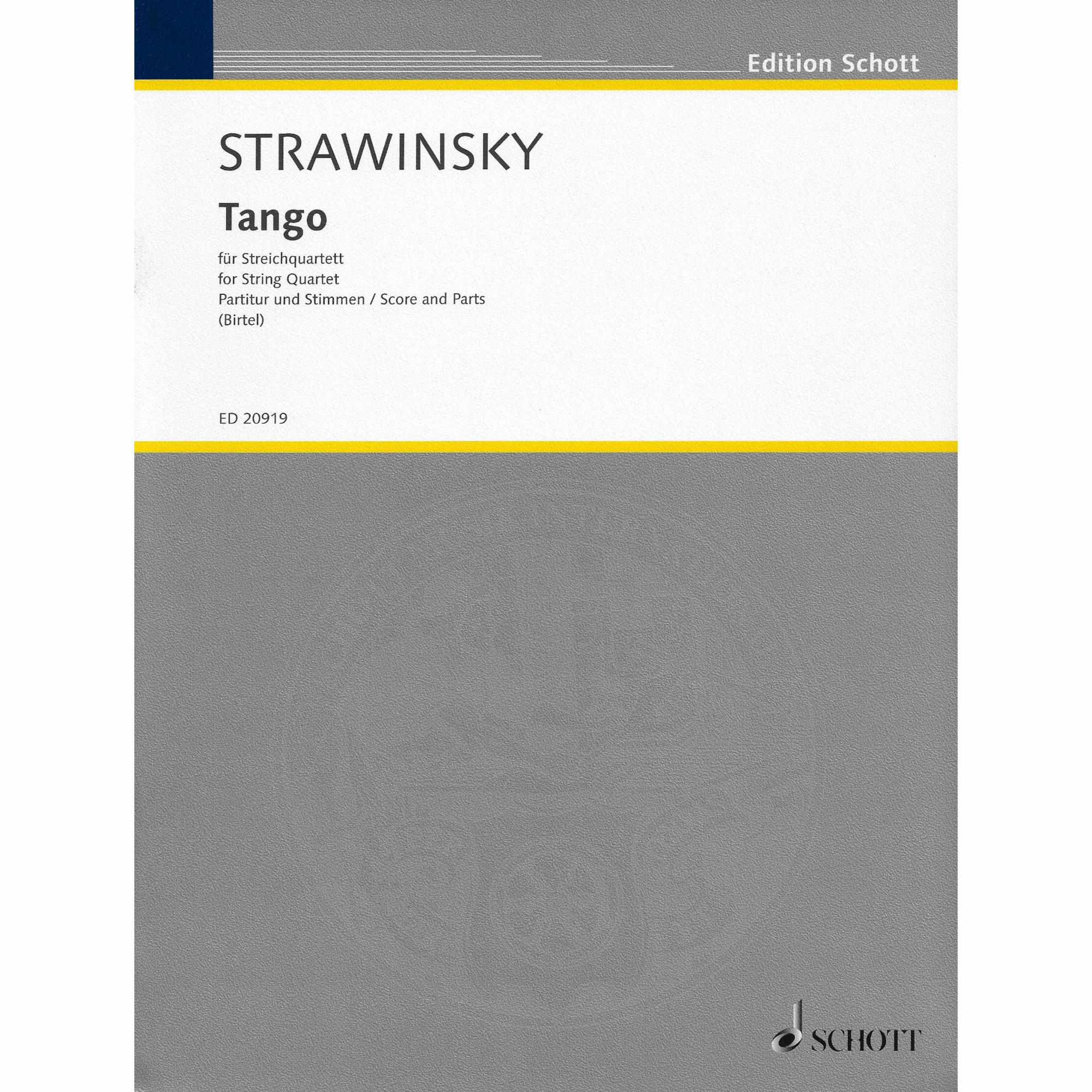 Stravinsky -- Tango for String Quartet