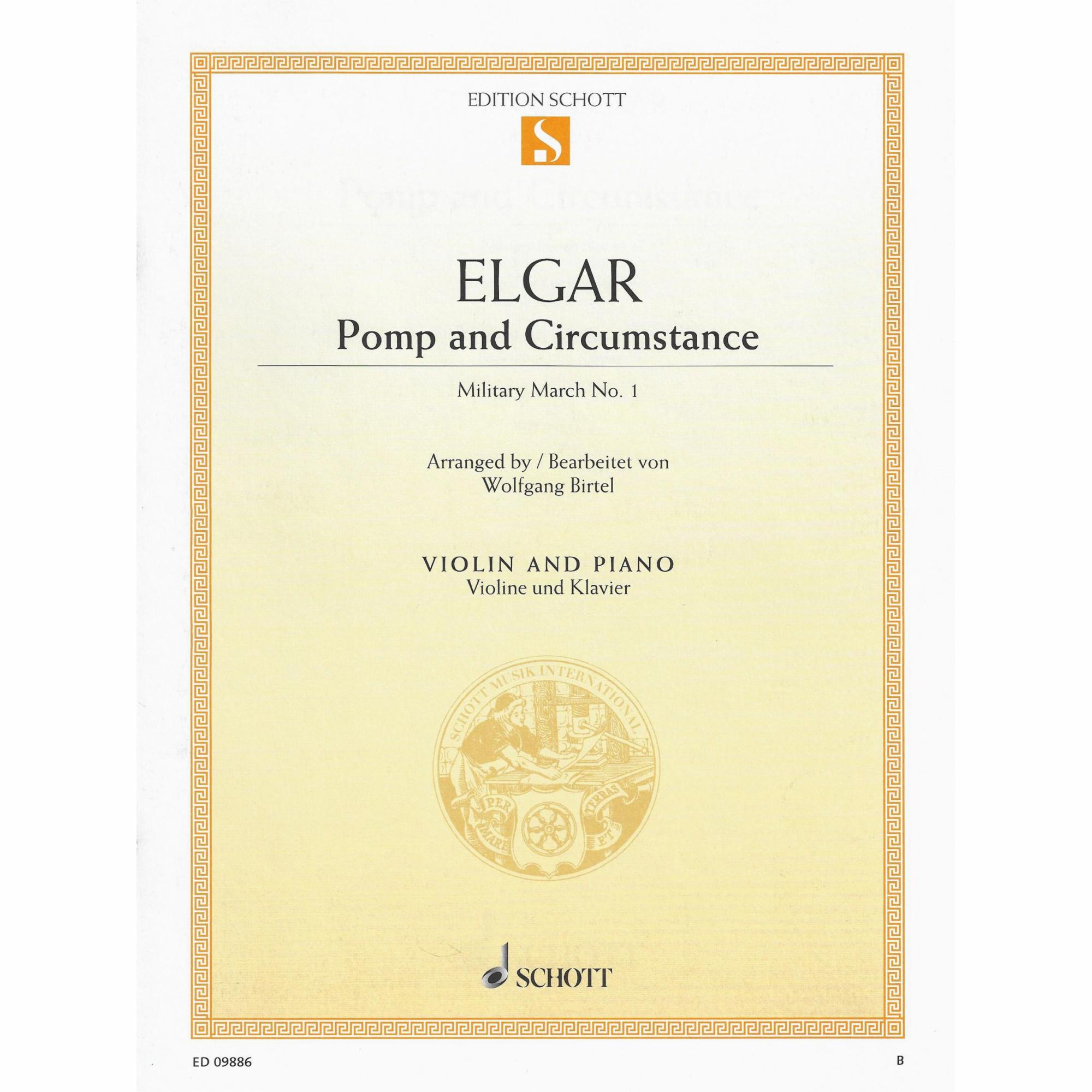Elgar -- Pomp & Circumstance Military March No. 1, Op. 39, No. 1 for Violin and Piano