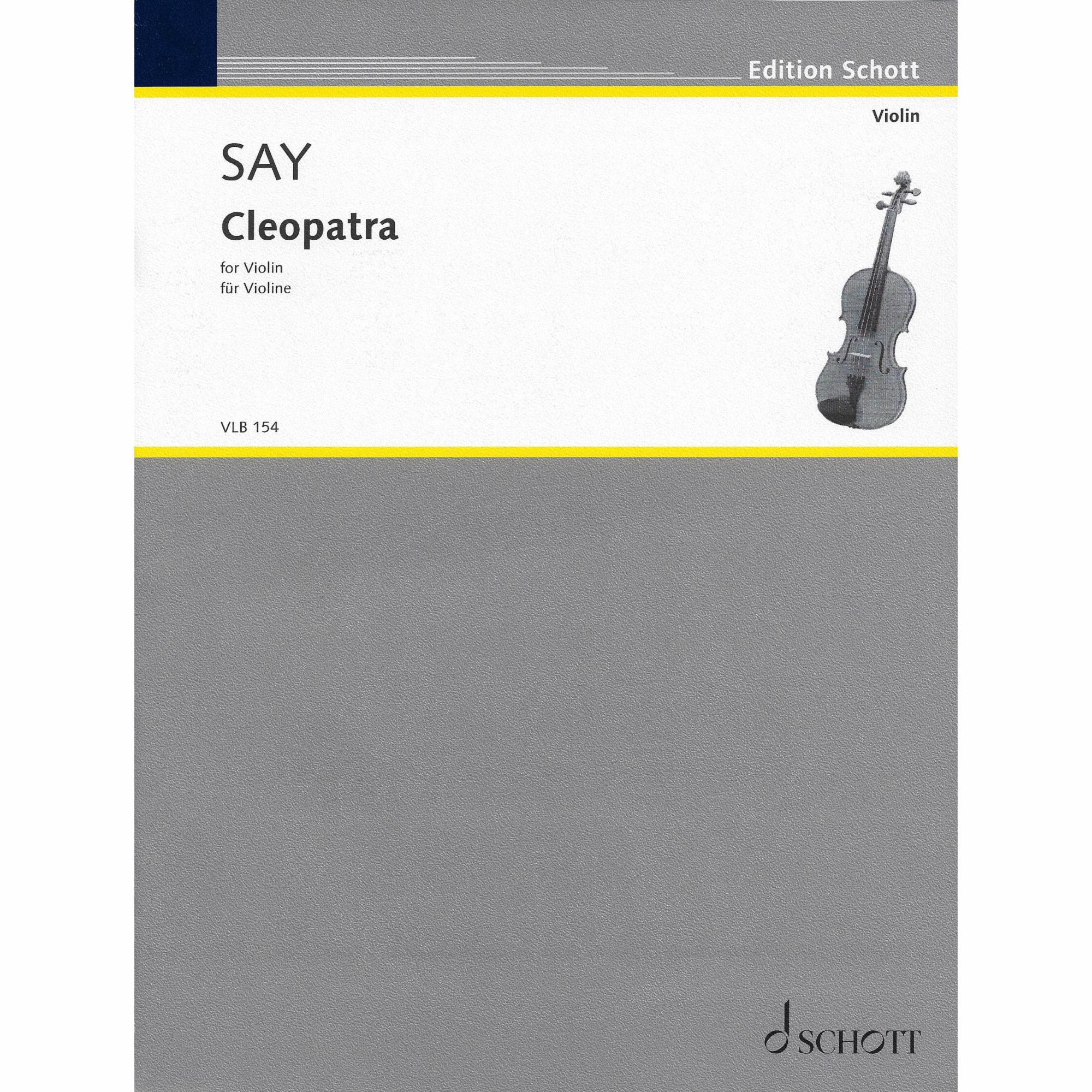 Say -- Cleopatra, Op. 34 for Solo Violin