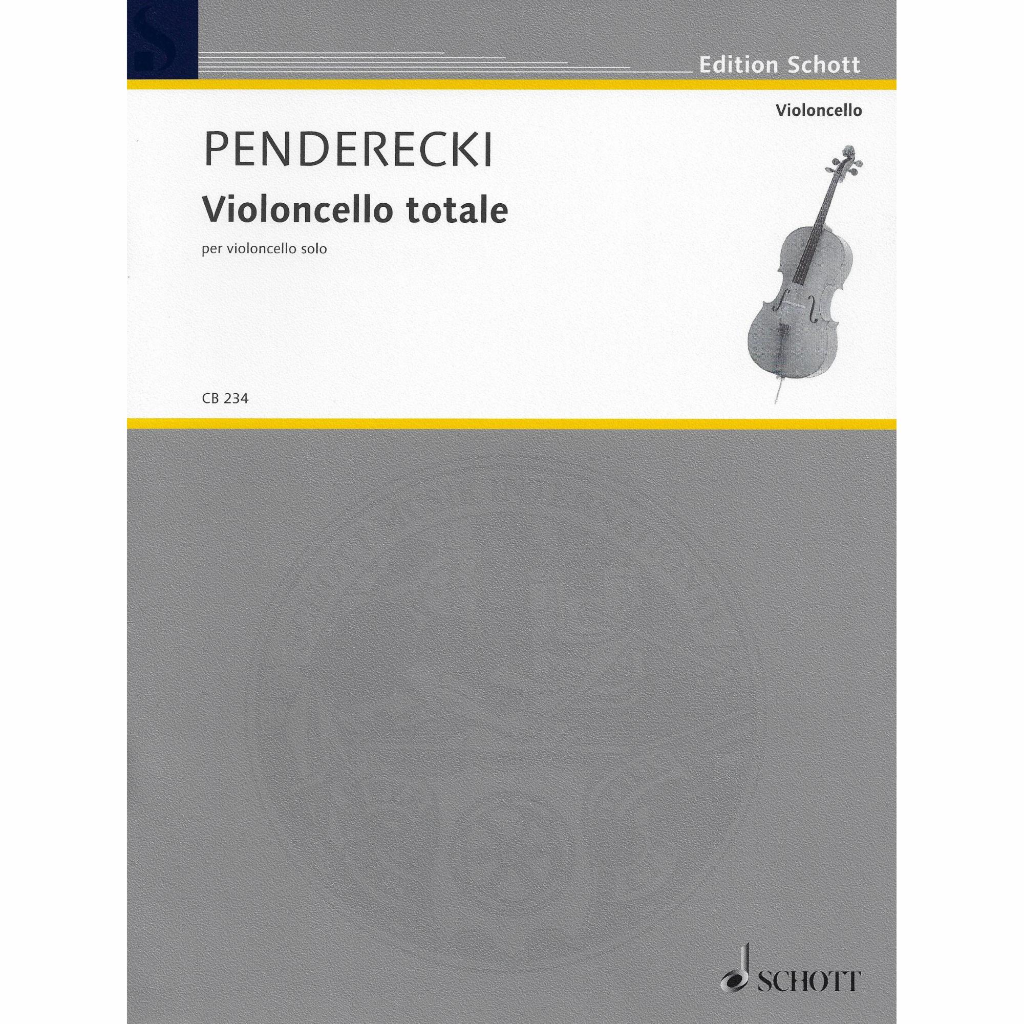 Penderecki -- Violoncello totale for Solo Cello