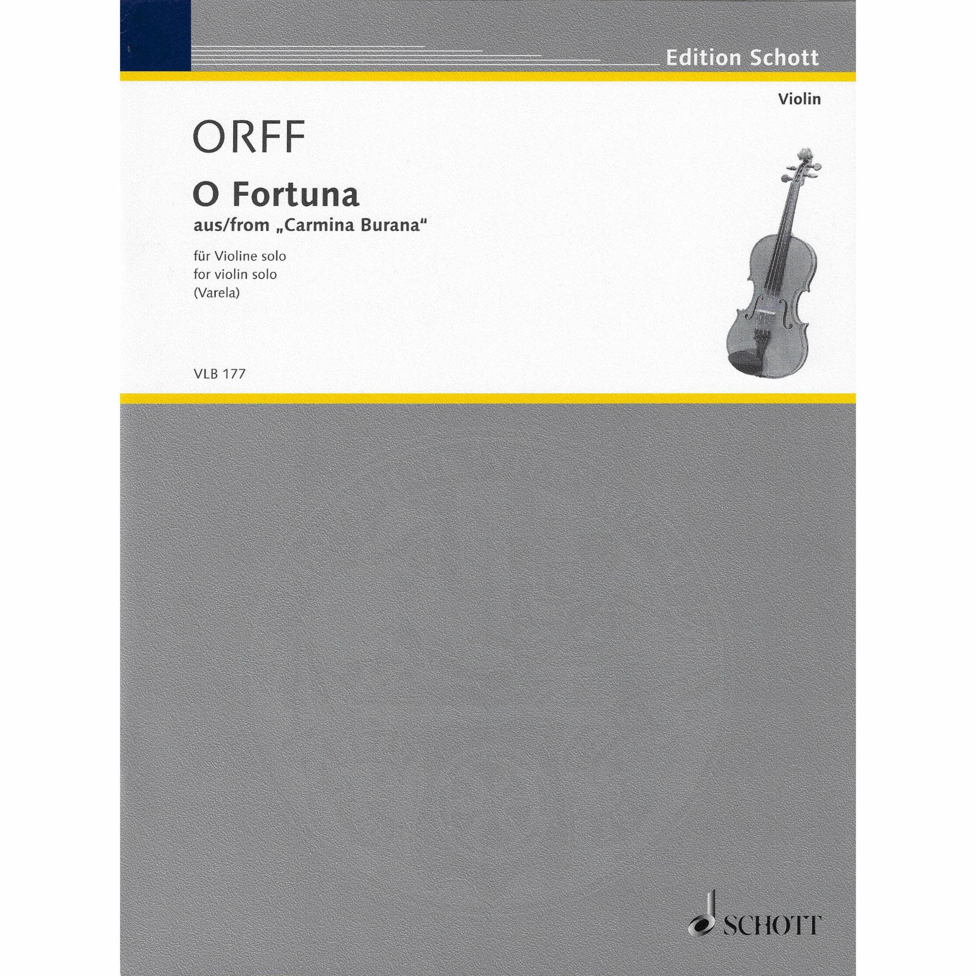 Orff -- O Fortuna, from Carmina Burana for Solo Violin