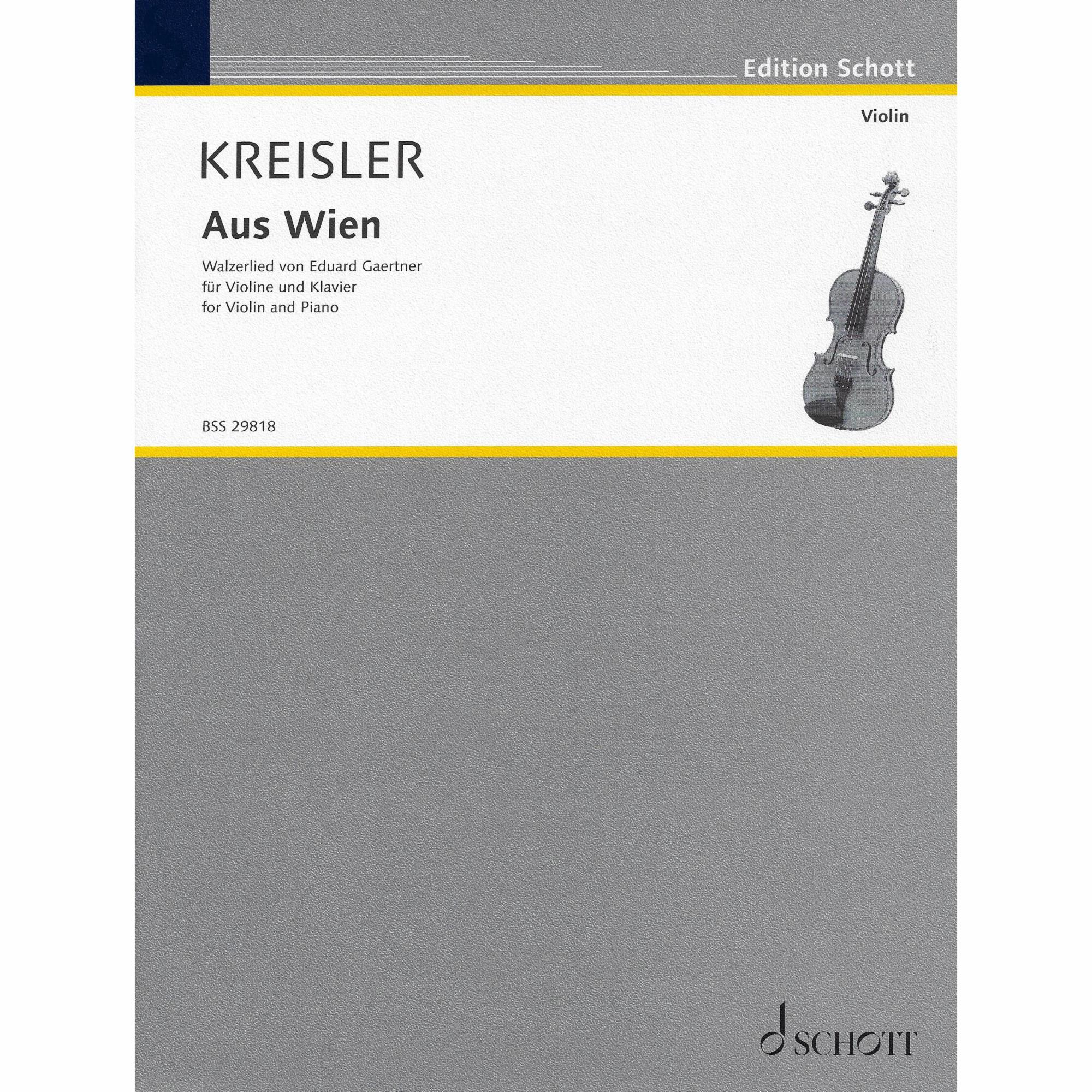 Kreisler -- Aus Wien for Violin and Piano