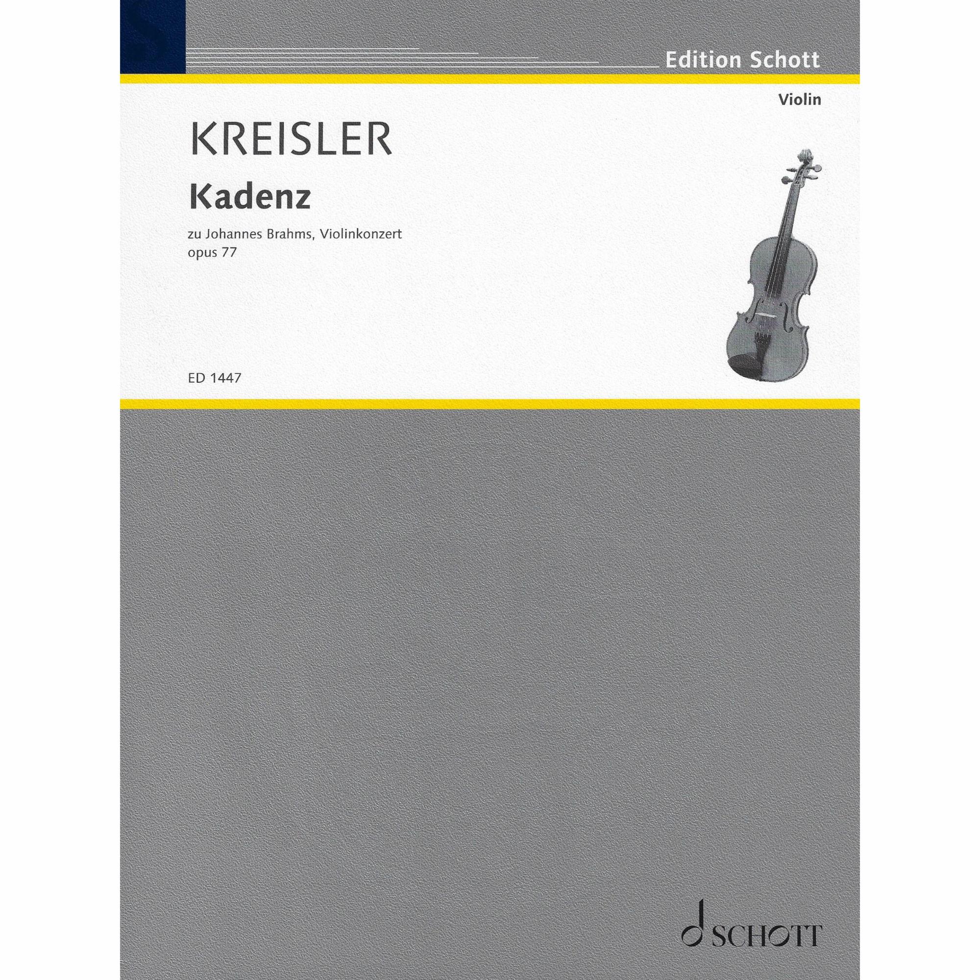 Kreisler -- Cadenza to Brahms' Violin Concerto