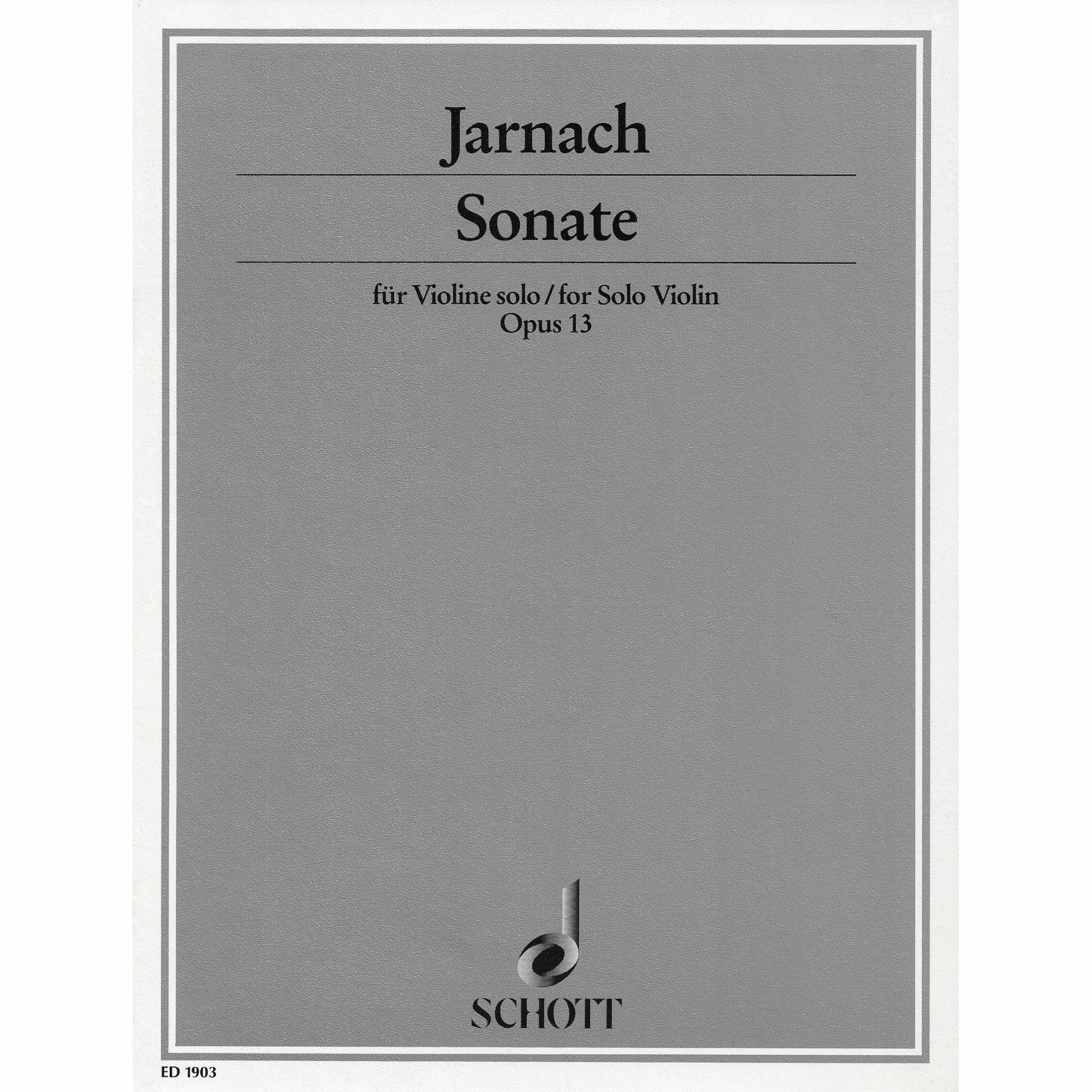 Jarnach -- Sonata, Op. 13 for Solo Violin