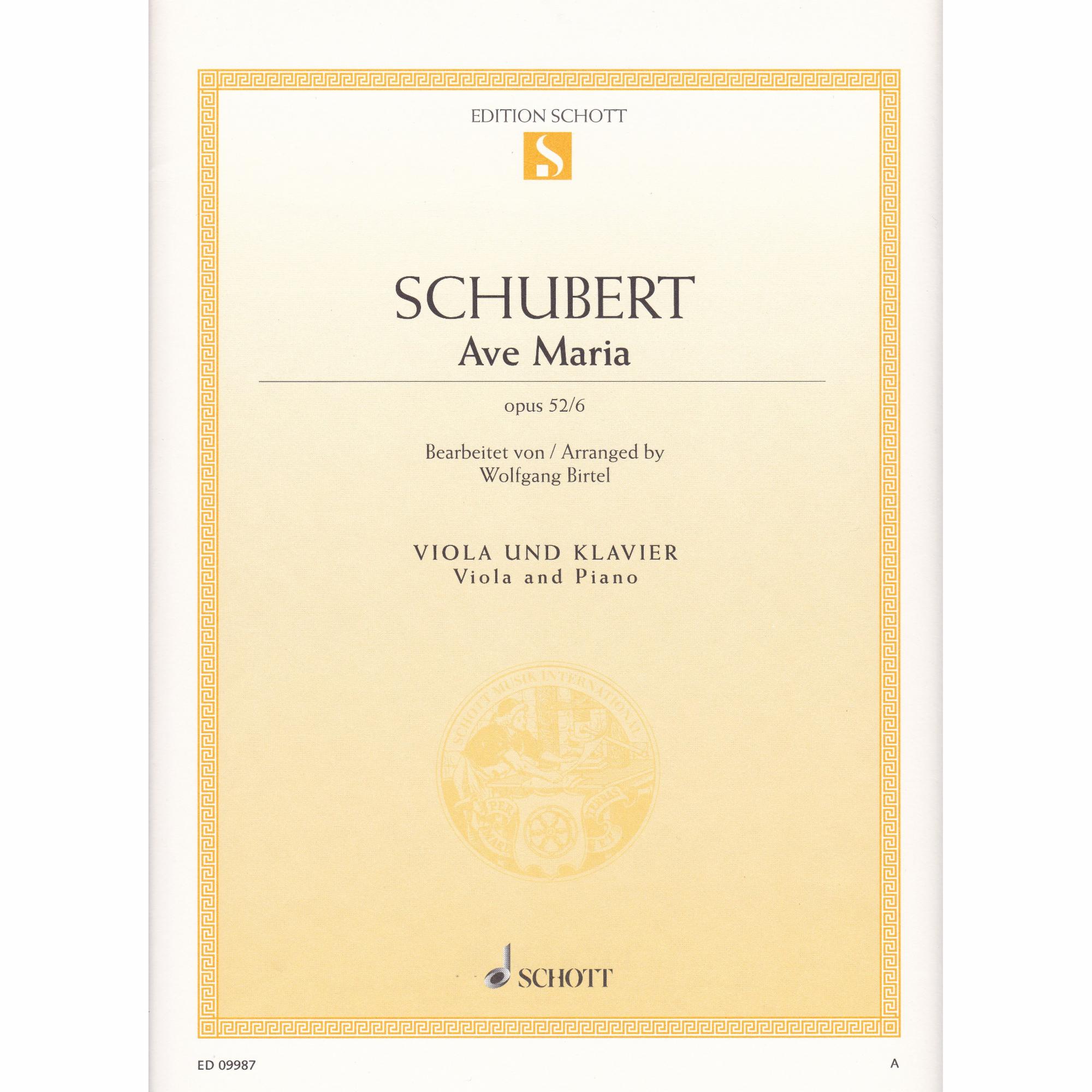 Ave Maria for Viola and Piano