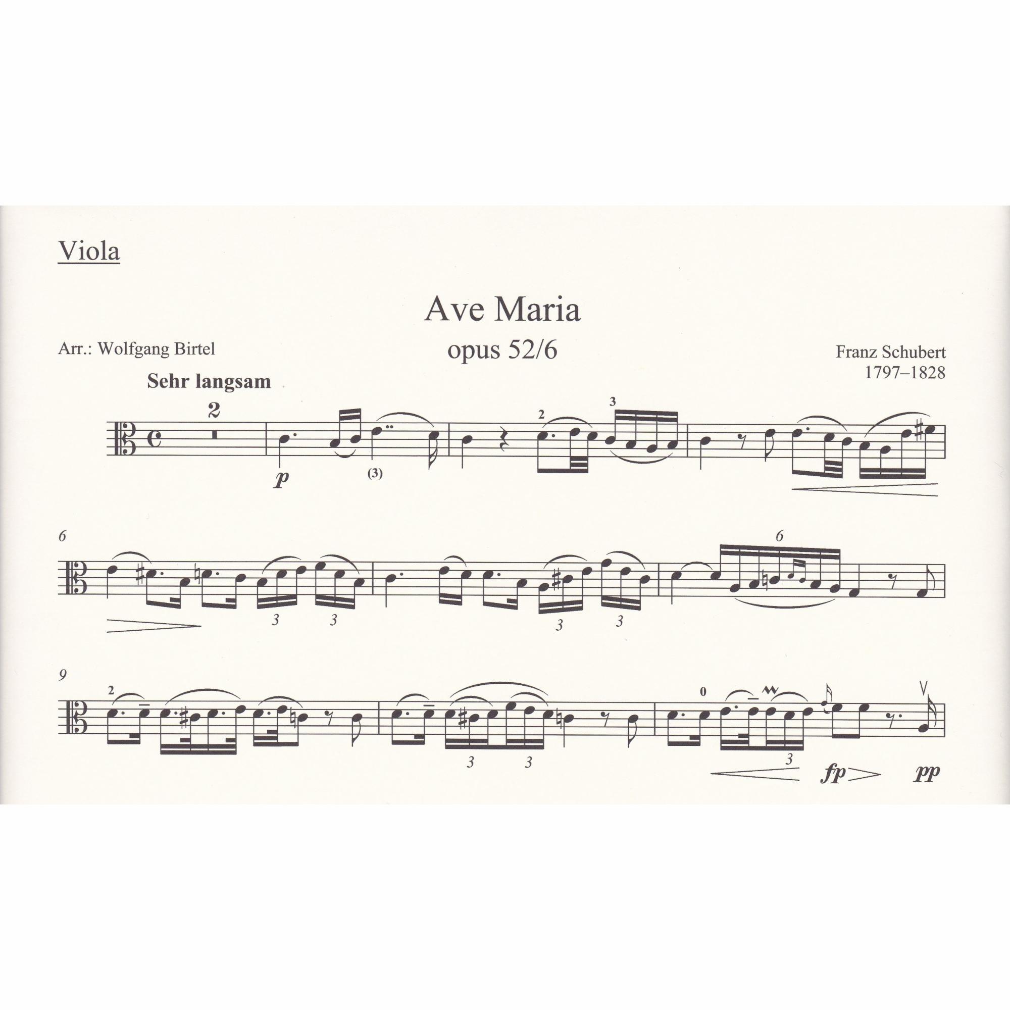 Ave Maria for Viola and Piano