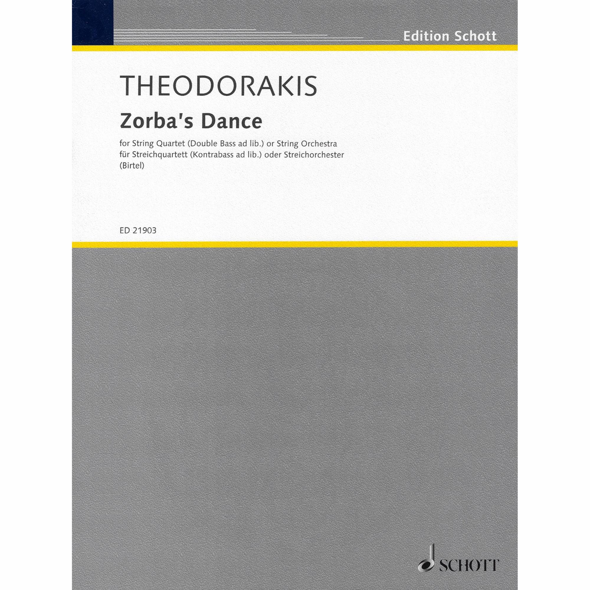 Theodorakis -- Zorba's Dance for String Quartet