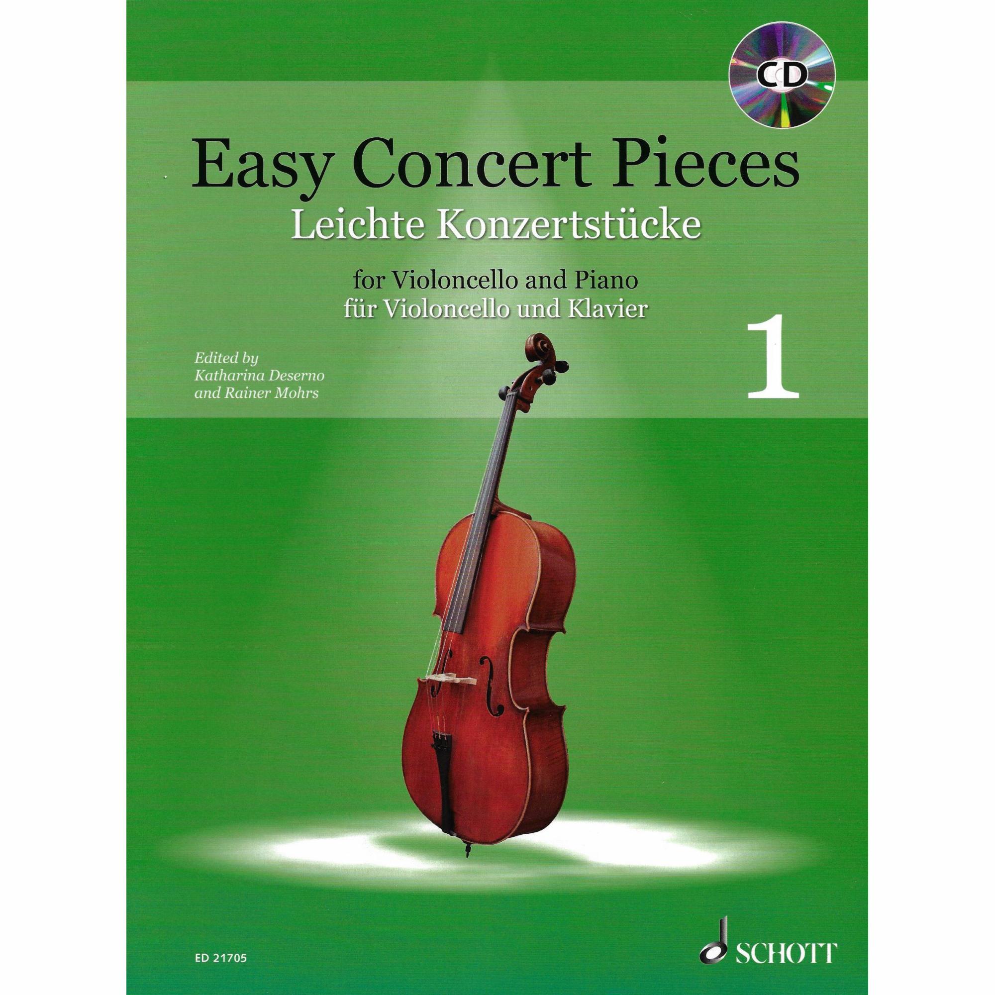 Easy Concert Pieces, Vols. 1-3 for Cello and Piano