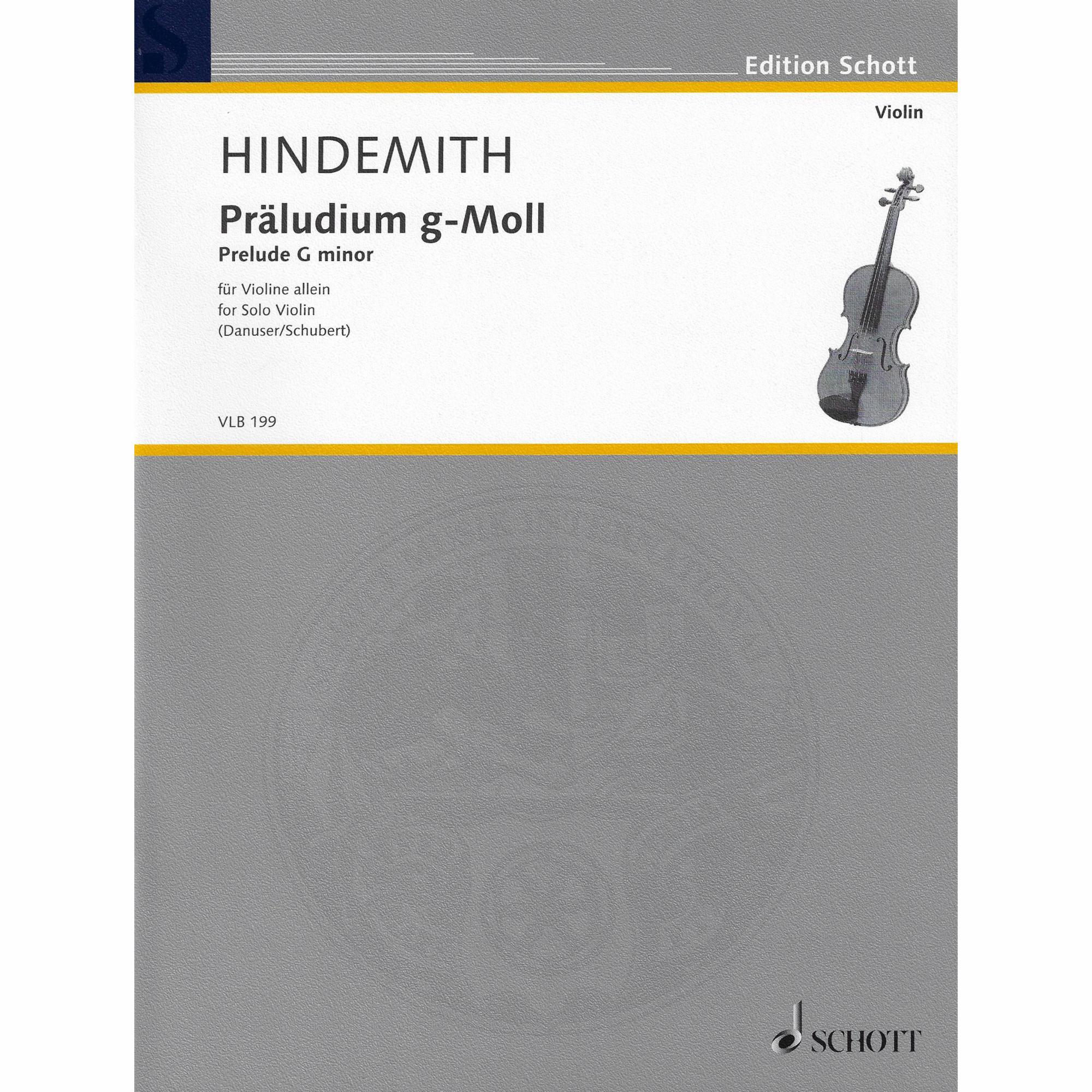 Hindemith -- Prelude in G Minor for Solo Violin