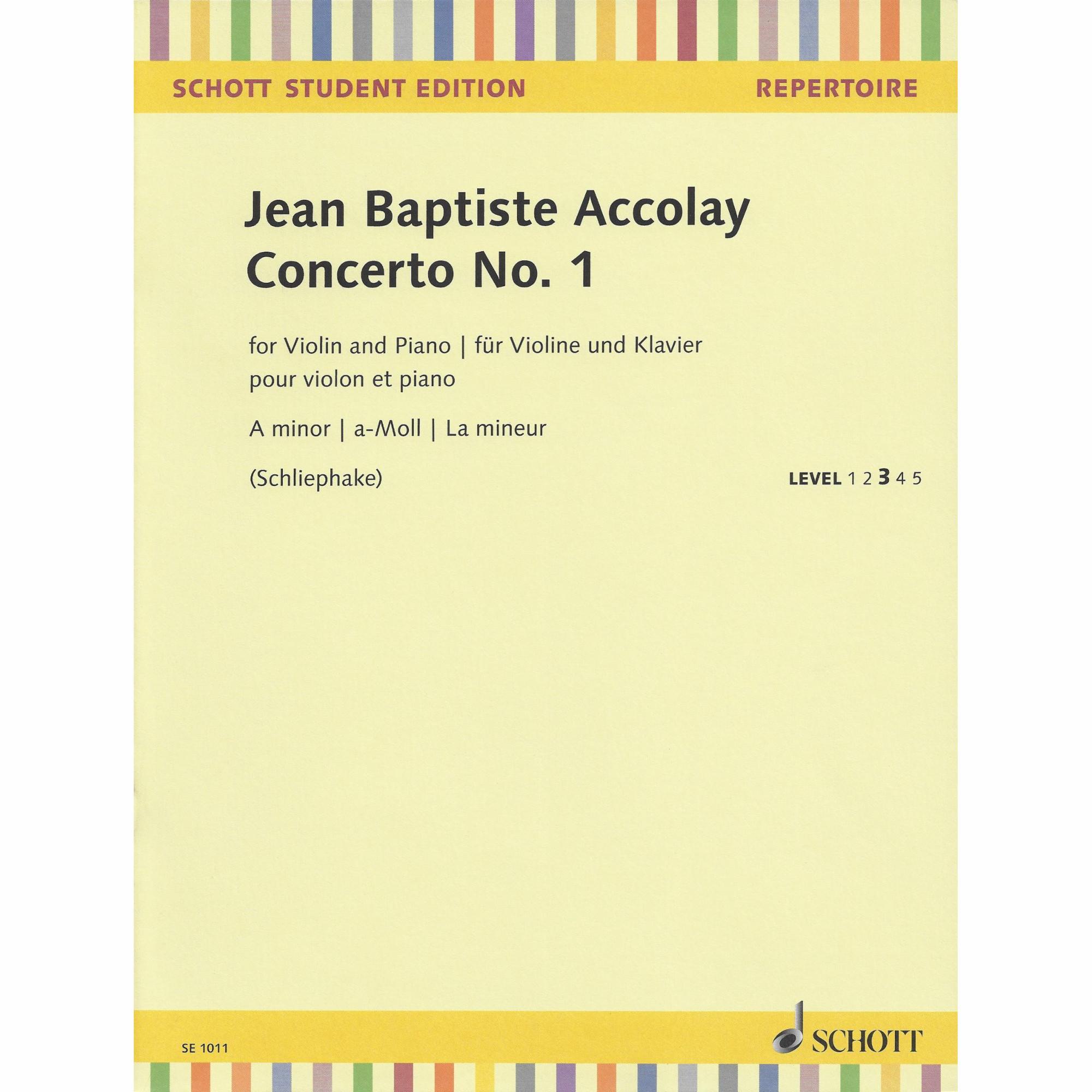 Accolay -- Concerto No. 1 in A Minor for Violin and Piano