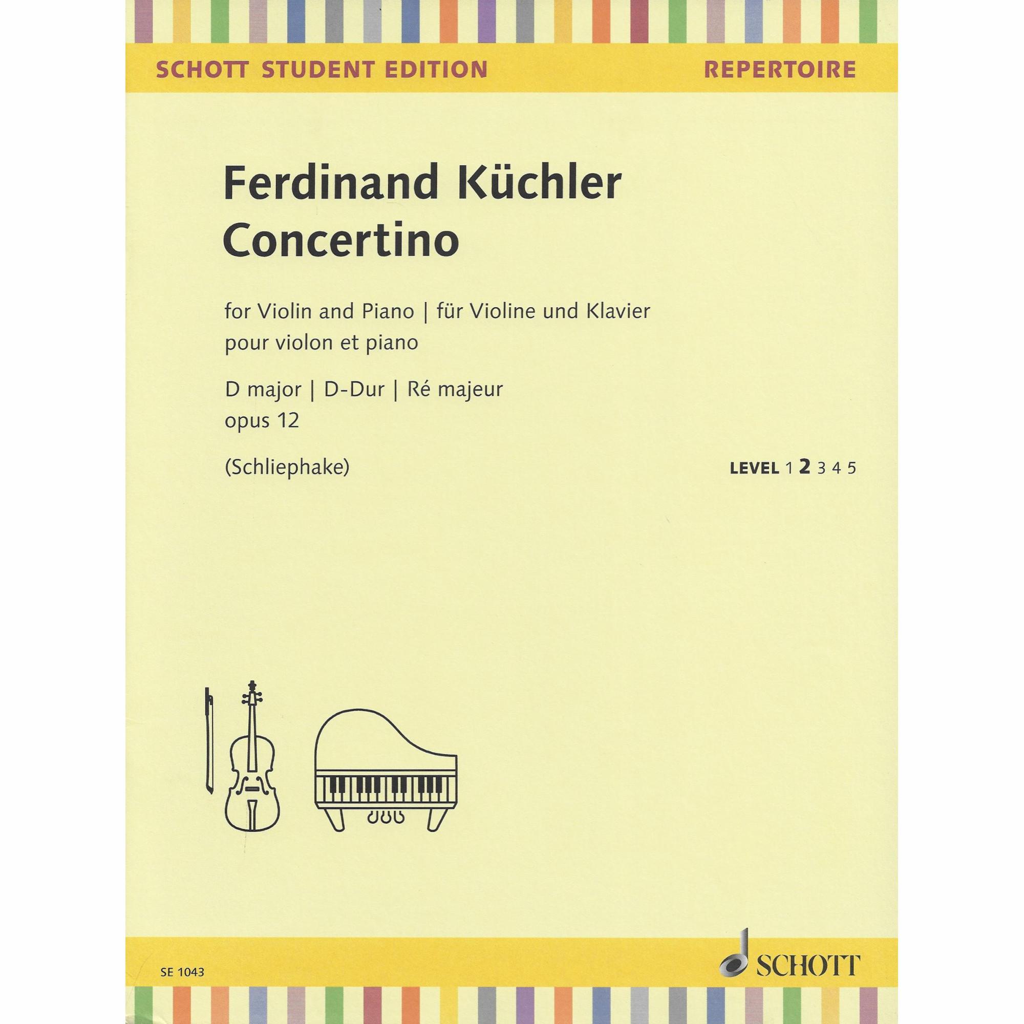 Kuchler -- Concertino in D Major, Op. 12 for Violin and Piano