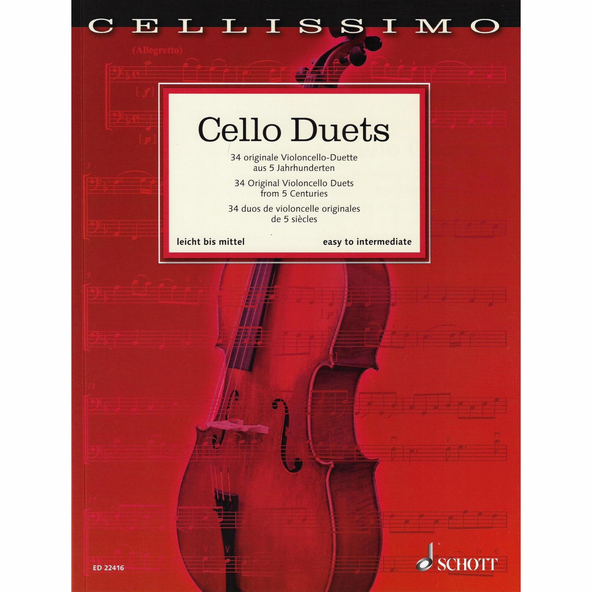 Cello Duets: 34 Original Violoncello Duets from 5 Centuries